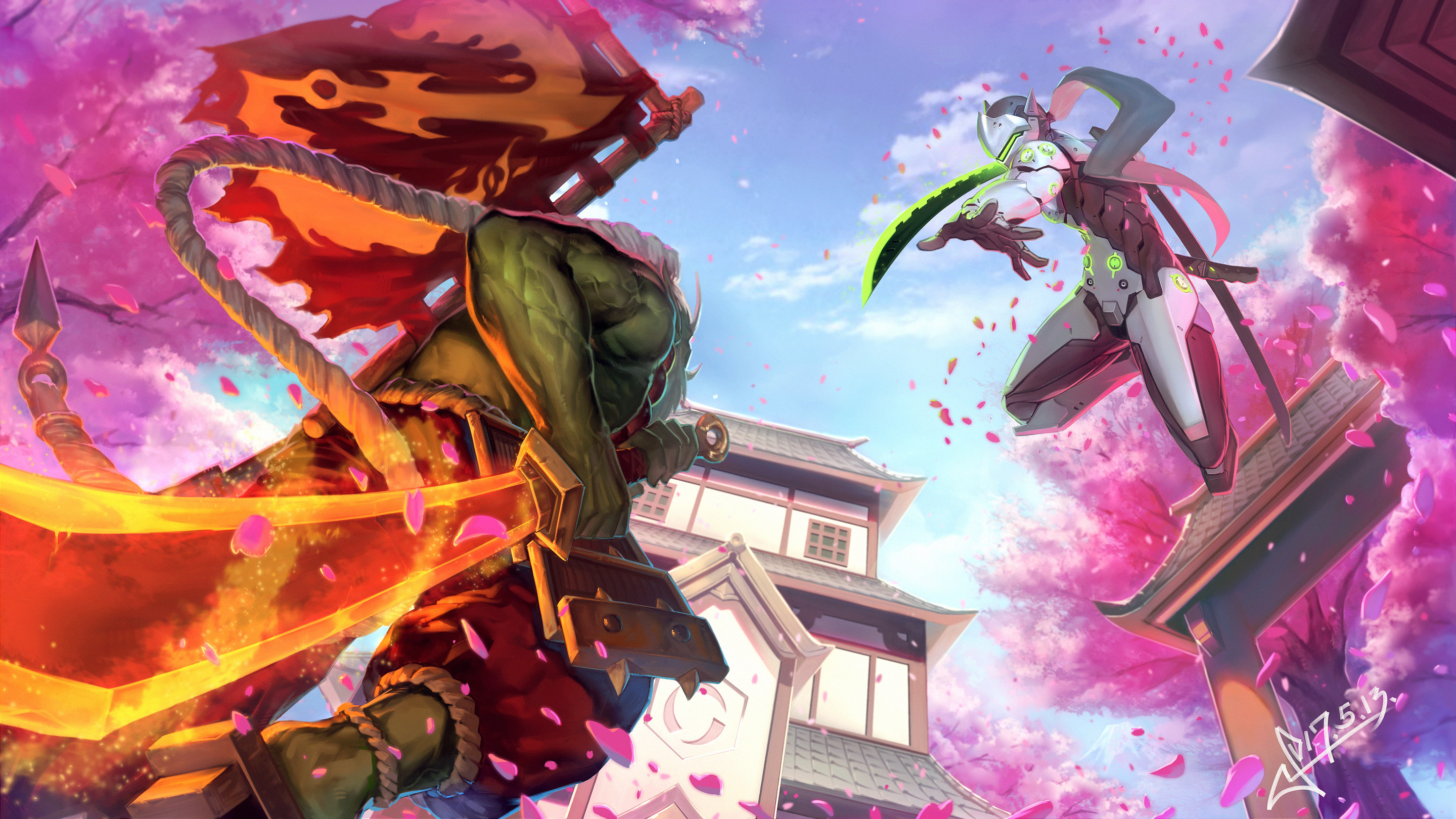 Genji Overwatch Sakura Samurai Wallpaper, HD Games Wallpaper, 4k Wallpaper Image, Background, Photos and Picture