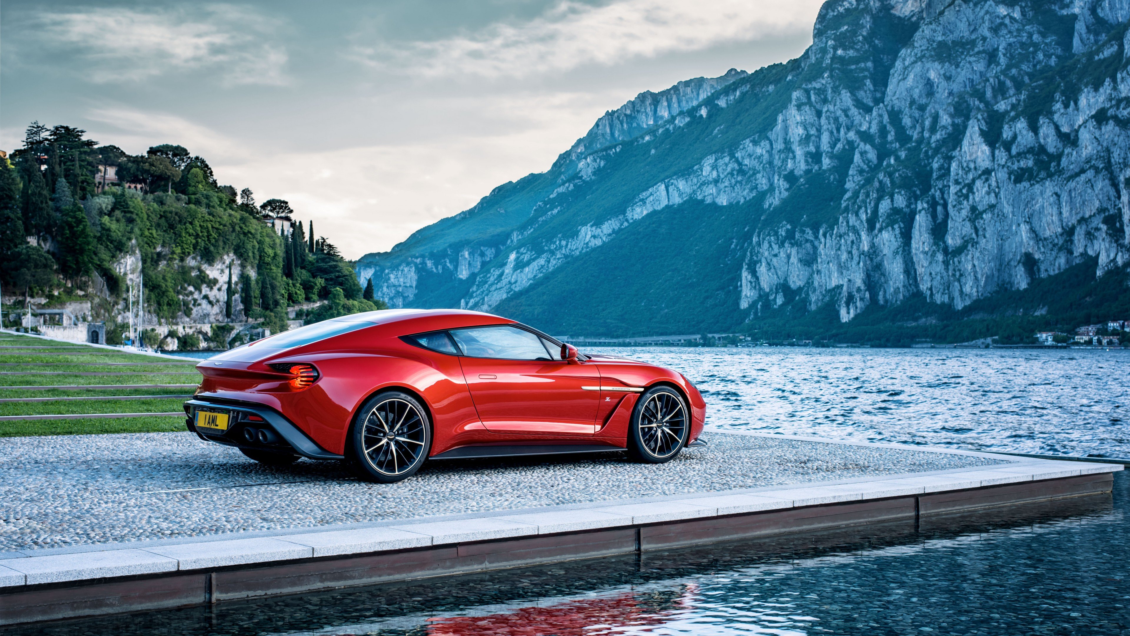 Red Aston Martin Zagato Wallpaper 4k for Desktop
