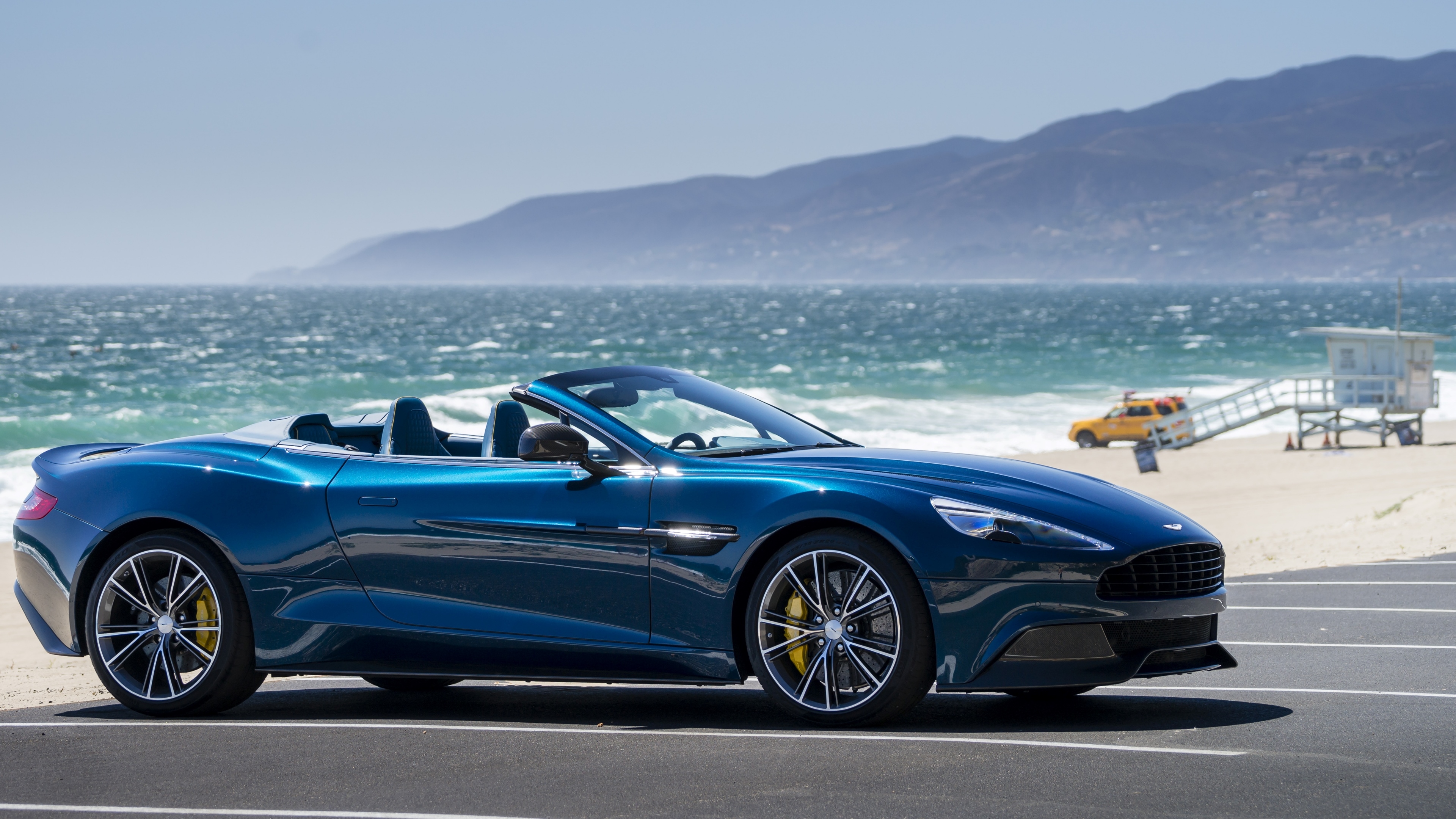 Desktop wallpaper: Aston Martin, Sea, Vehicles, Aston Martin Vanquish, Vanquish 4K free download for PC. 350549