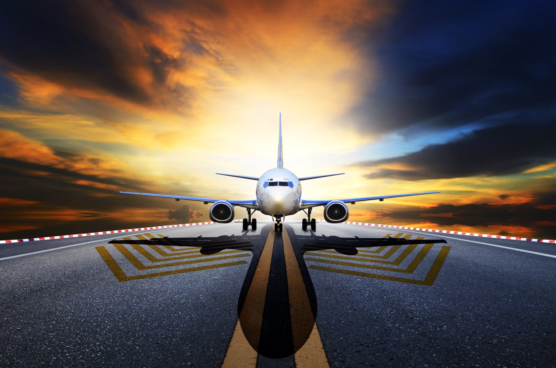 4K Ultra HD Passenger Plane Ready for Takeoff