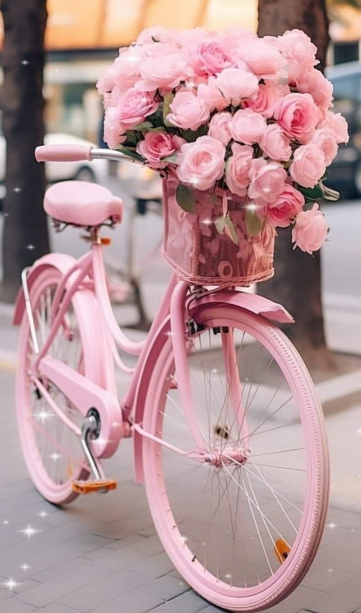 decoração para YouTube. Pink glitter wallpaper, Pink wallpaper, Pink bicycle