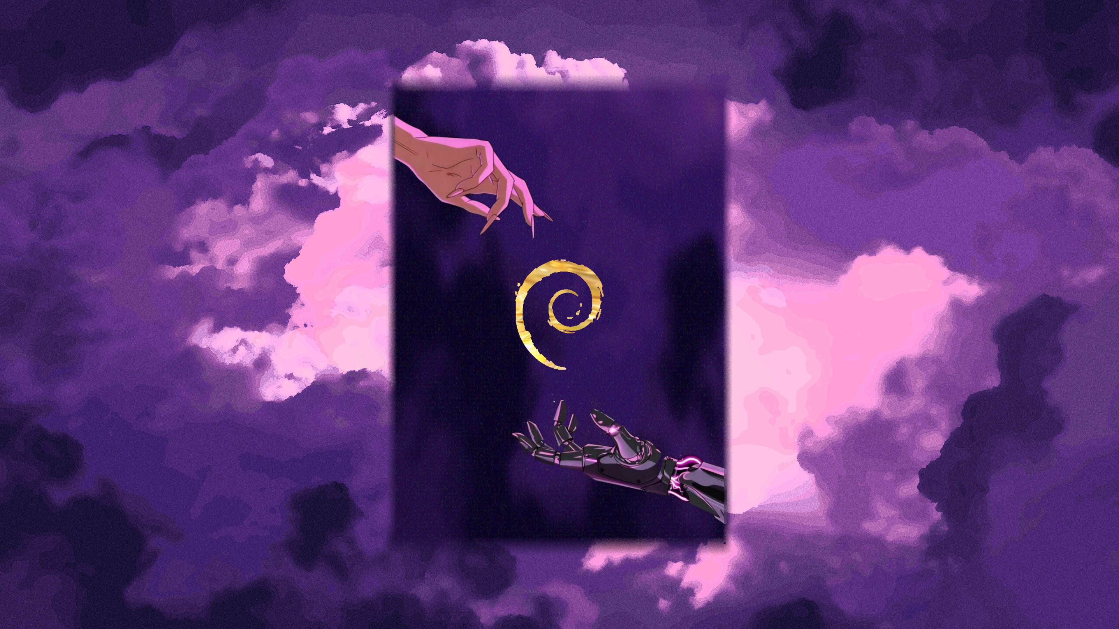 Had trouble finding an artistic wallpaper with Debian logo, so I created a couple