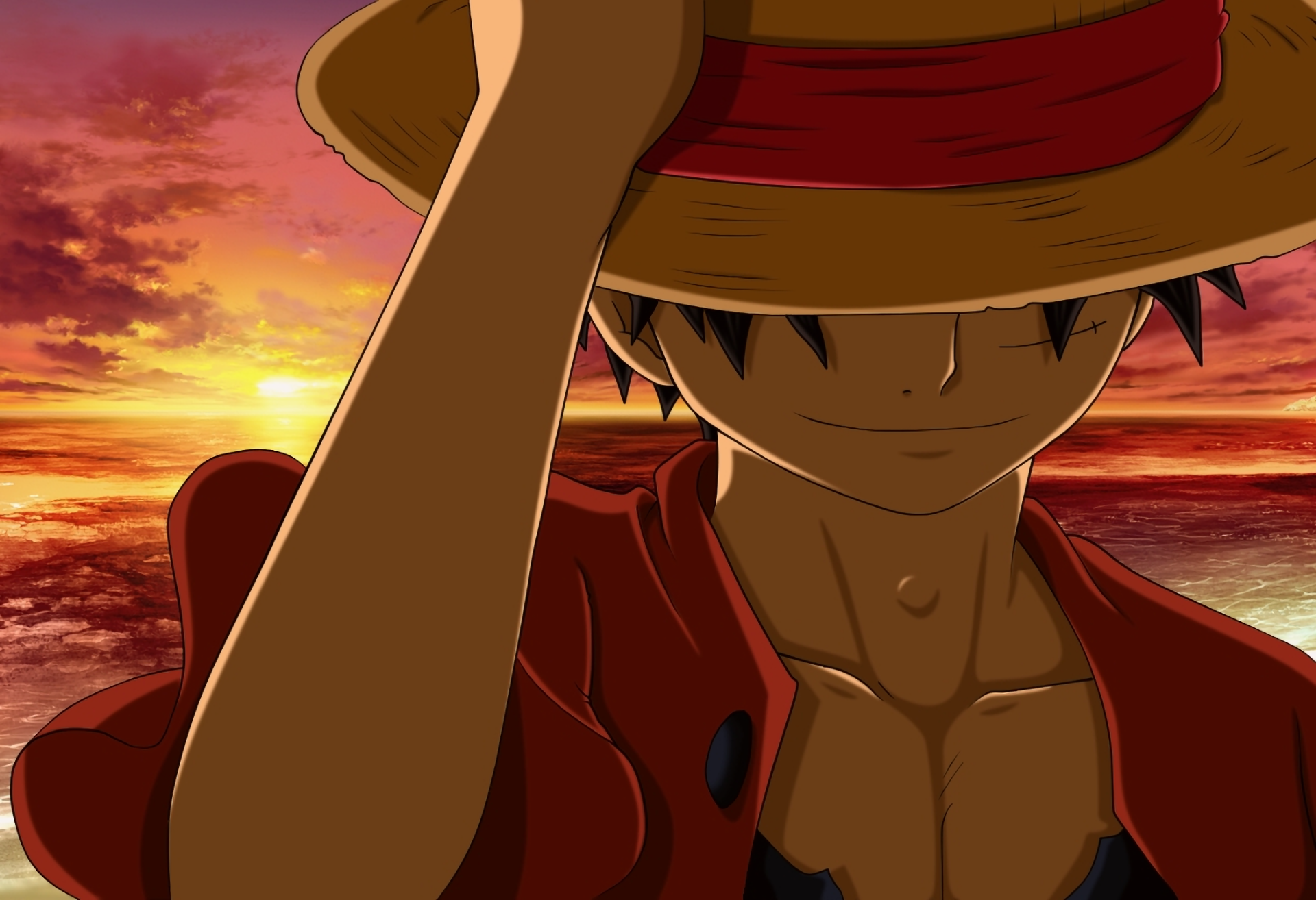 Monkey D. Luffy Sunset HD Wallpaper
