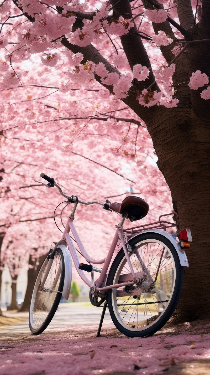 Pink Bicycle Image Wallpaper