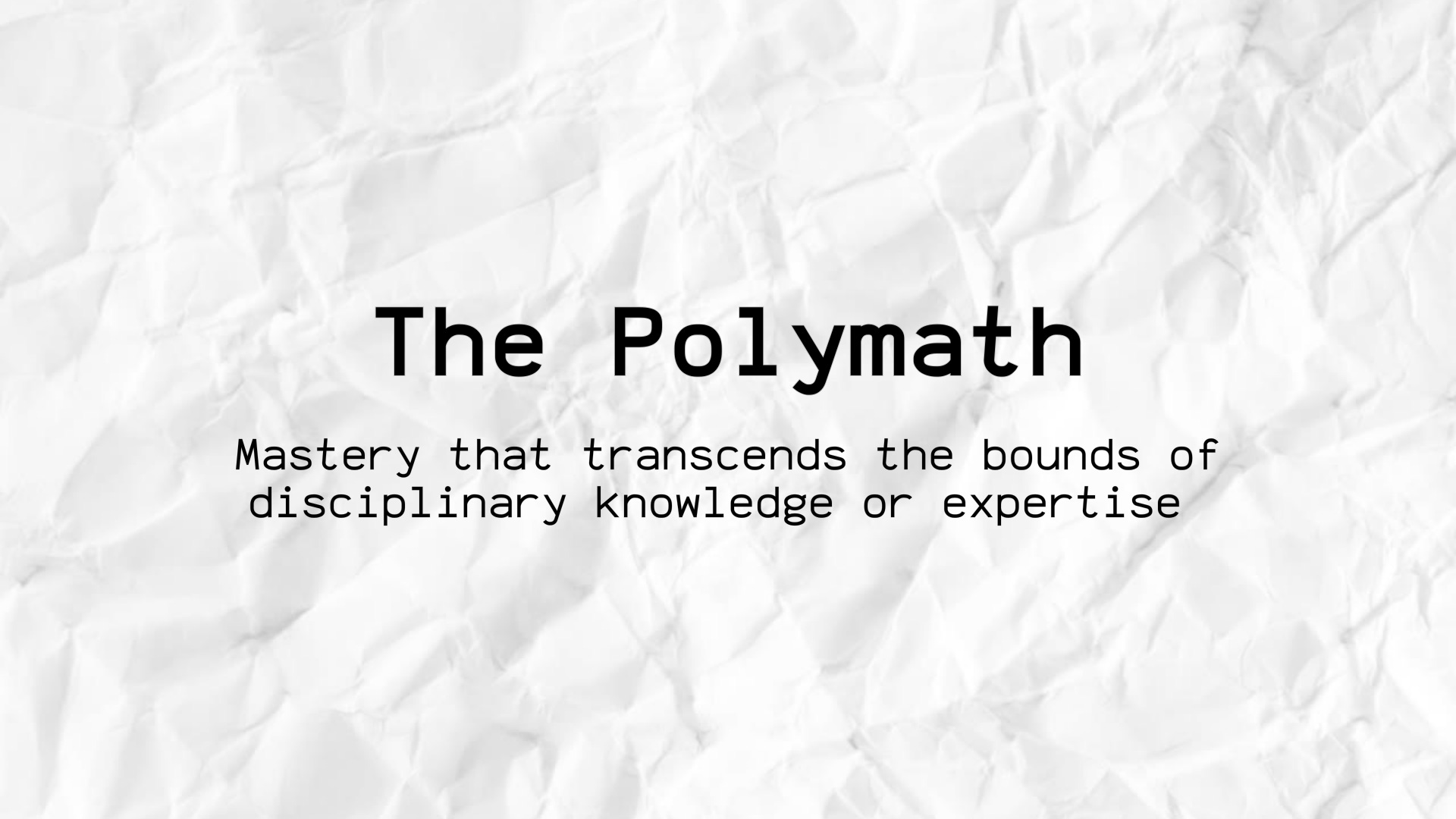 Differences Between Polymaths, Specialists and Generalists