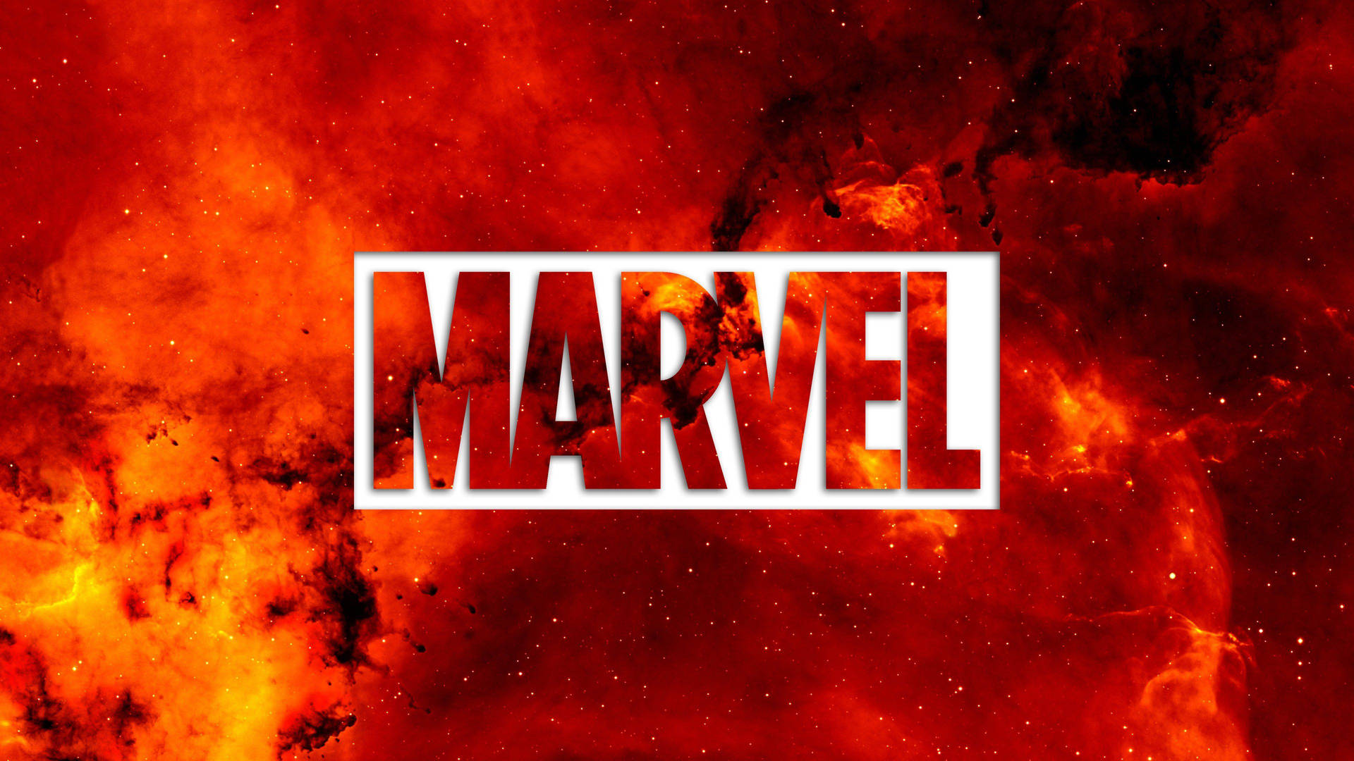Download Marvel 4K Flaming Logo Wallpaper