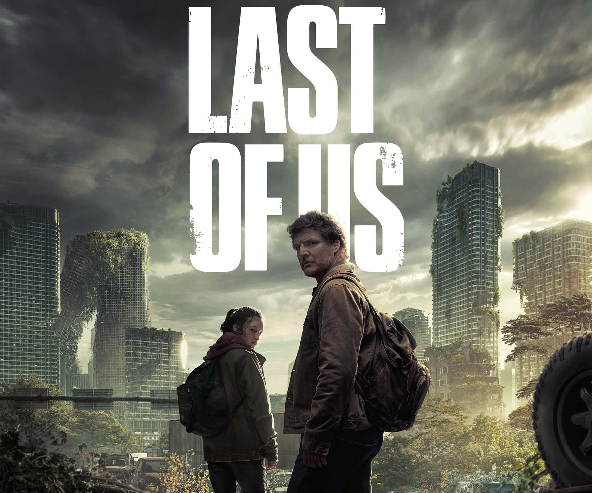 Download Ellie and Joel from The Last of Us in a wooded landscape