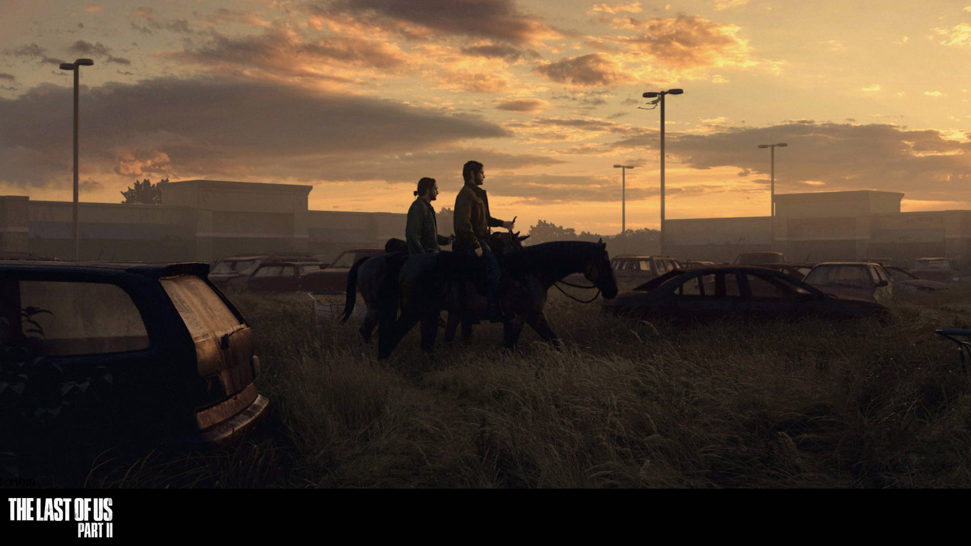 Download Joel And Ellie In The Distopia Last Of Us Game Screenshot Wallpaper