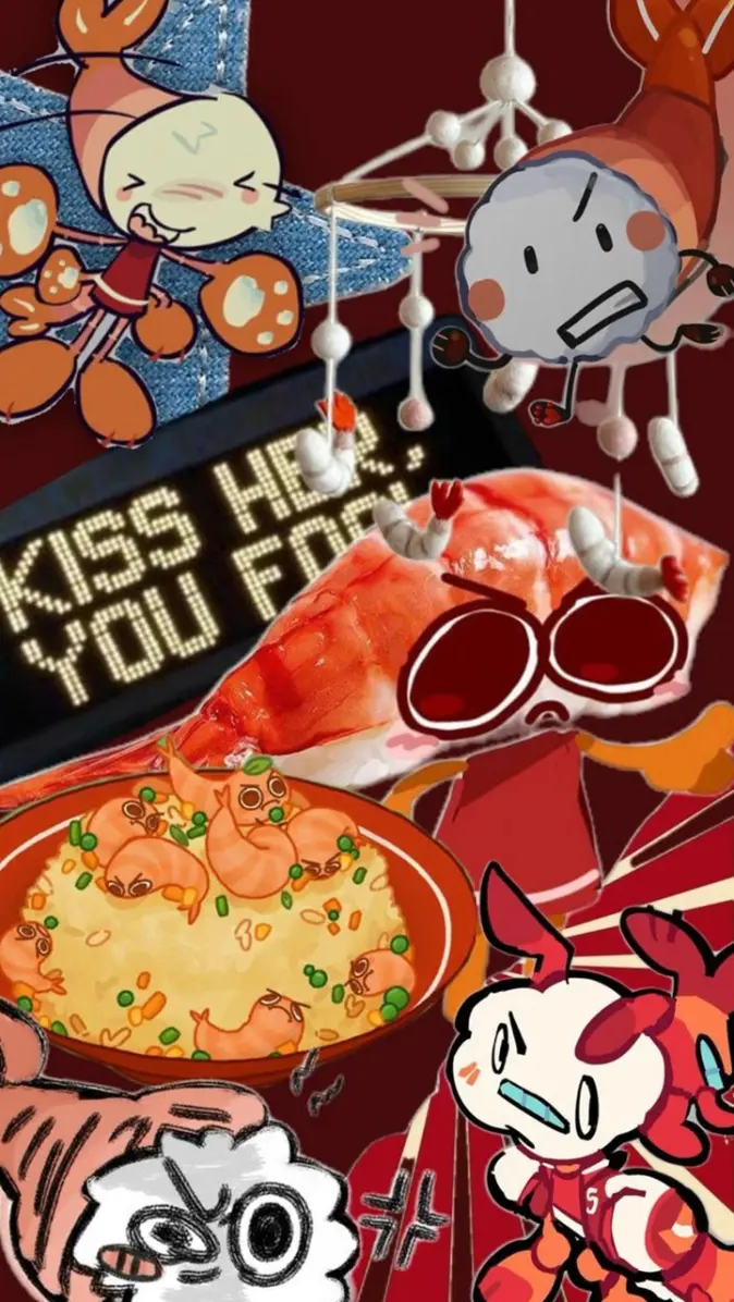 Shrimpo dandy's world wallpaper