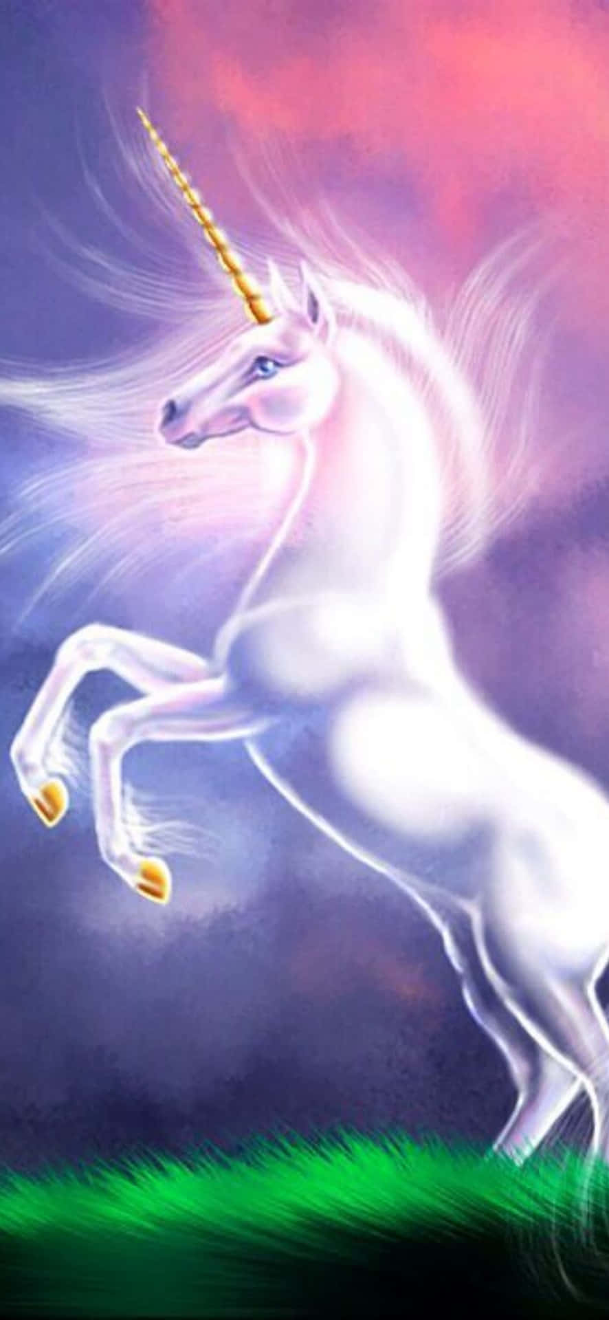 Download Legendary Creature White Unicorn Background