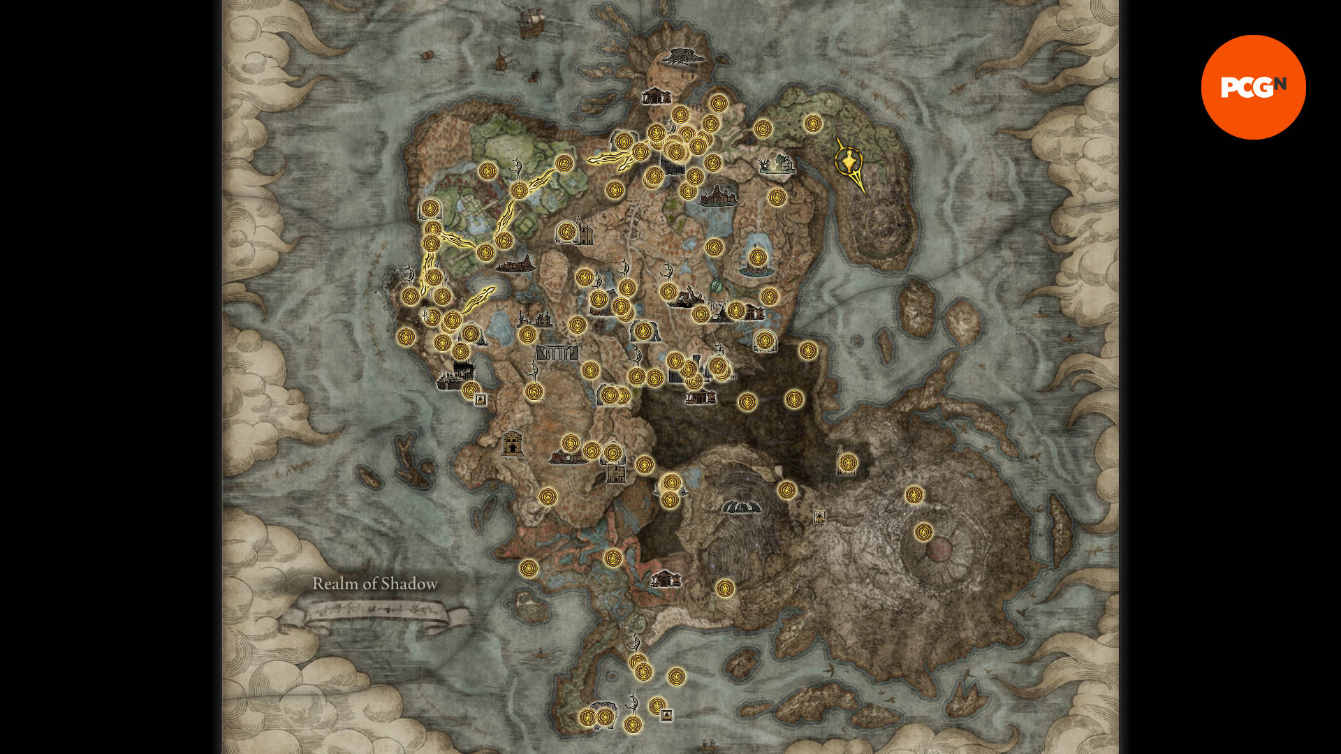 Elden Ring DLC map locations and Sites of Grace