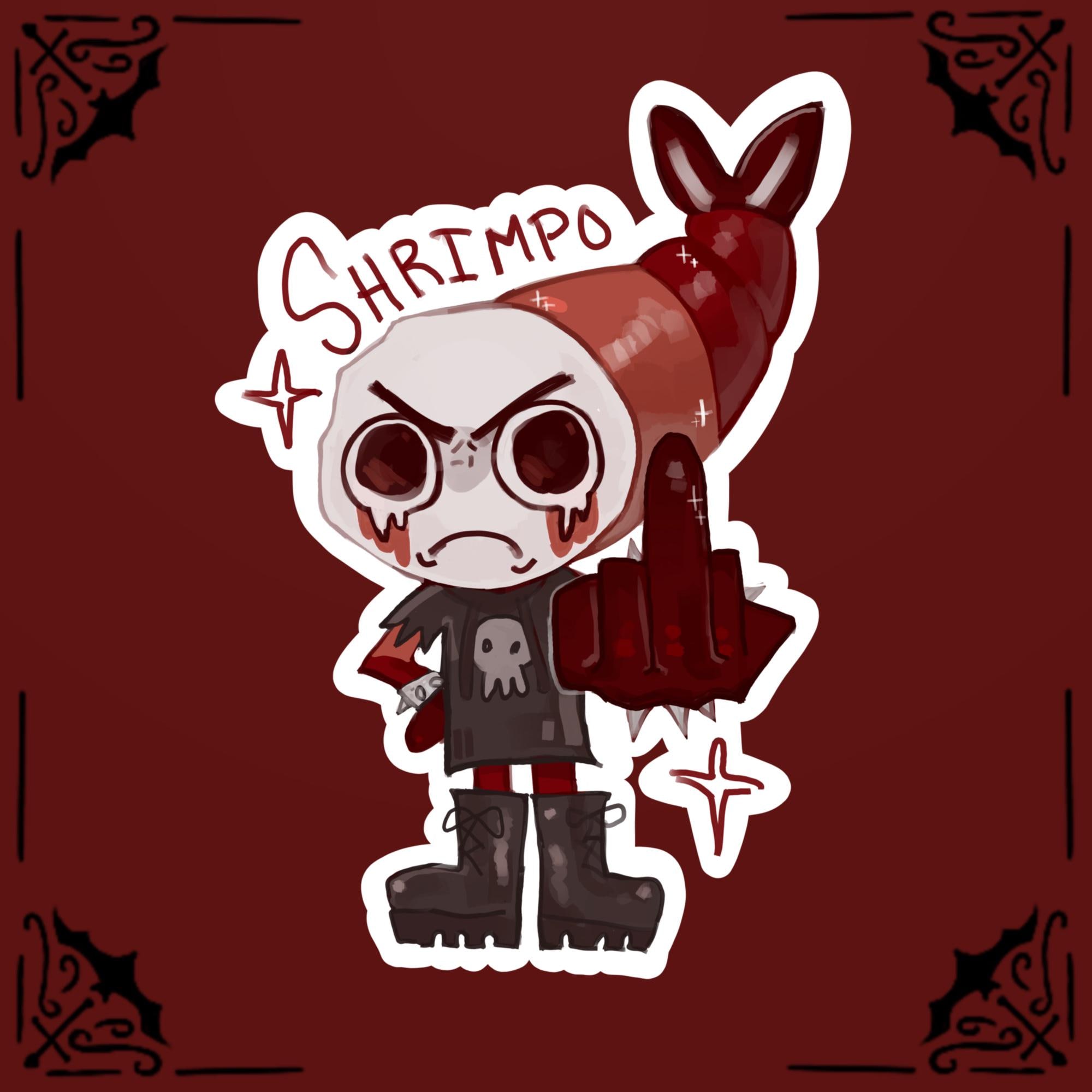 Shrimpo dandy's world sticker 3