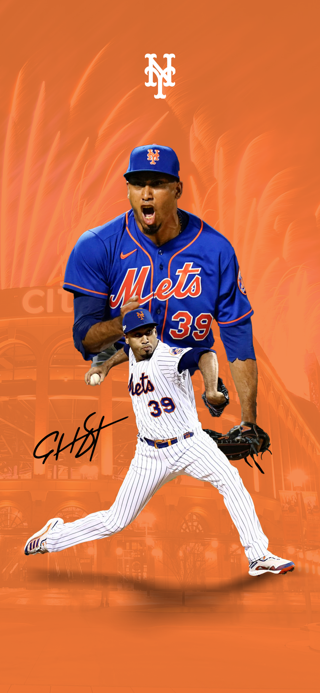 A wallpaper of Sugar inspired by some that the Mets released earlier this year, hope you all enjoy it!