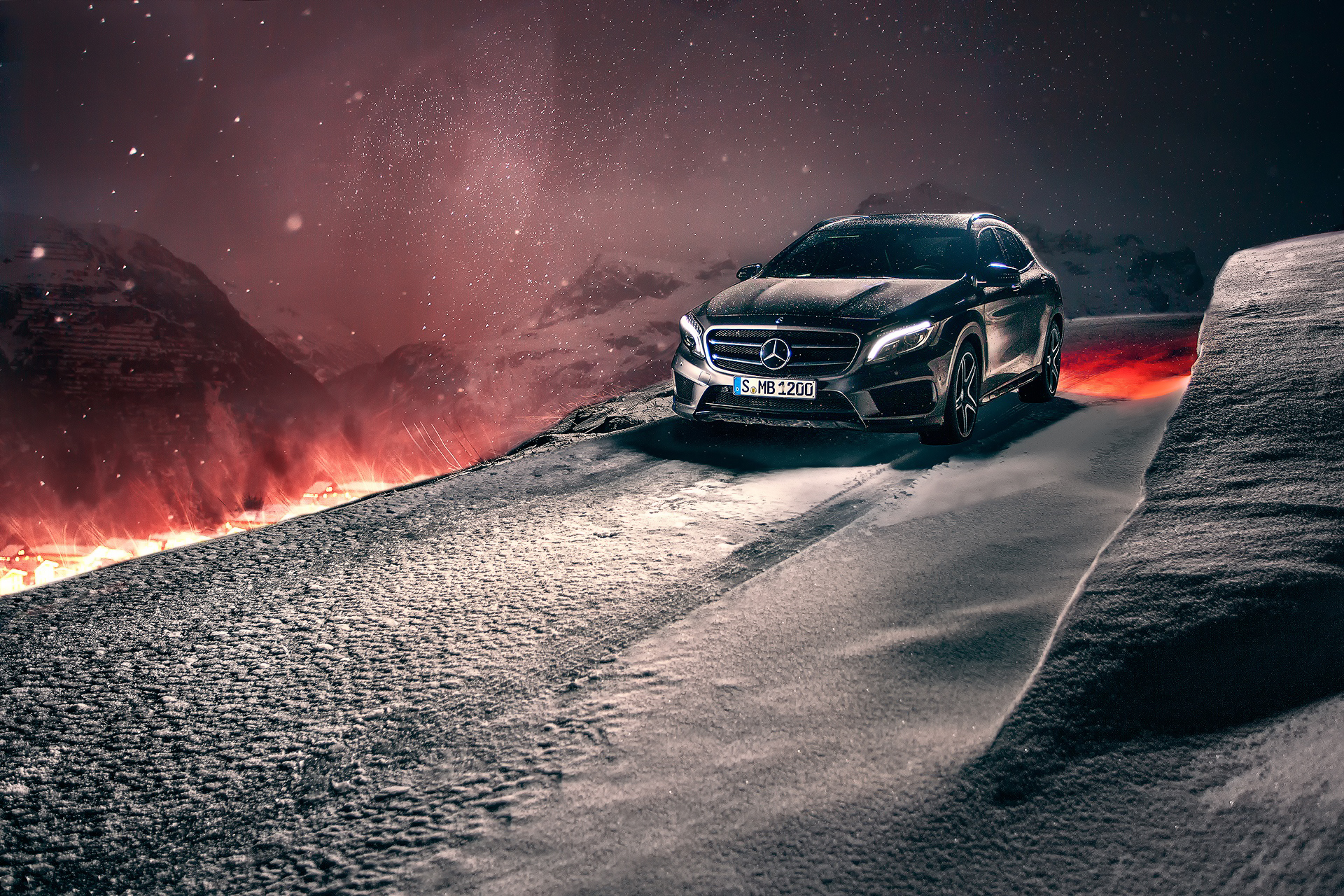 Desktop wallpaper: Cars, Winter, Snow, Concept, Mercedes Benz, Crossover, Gla 4K free download for PC. 69586