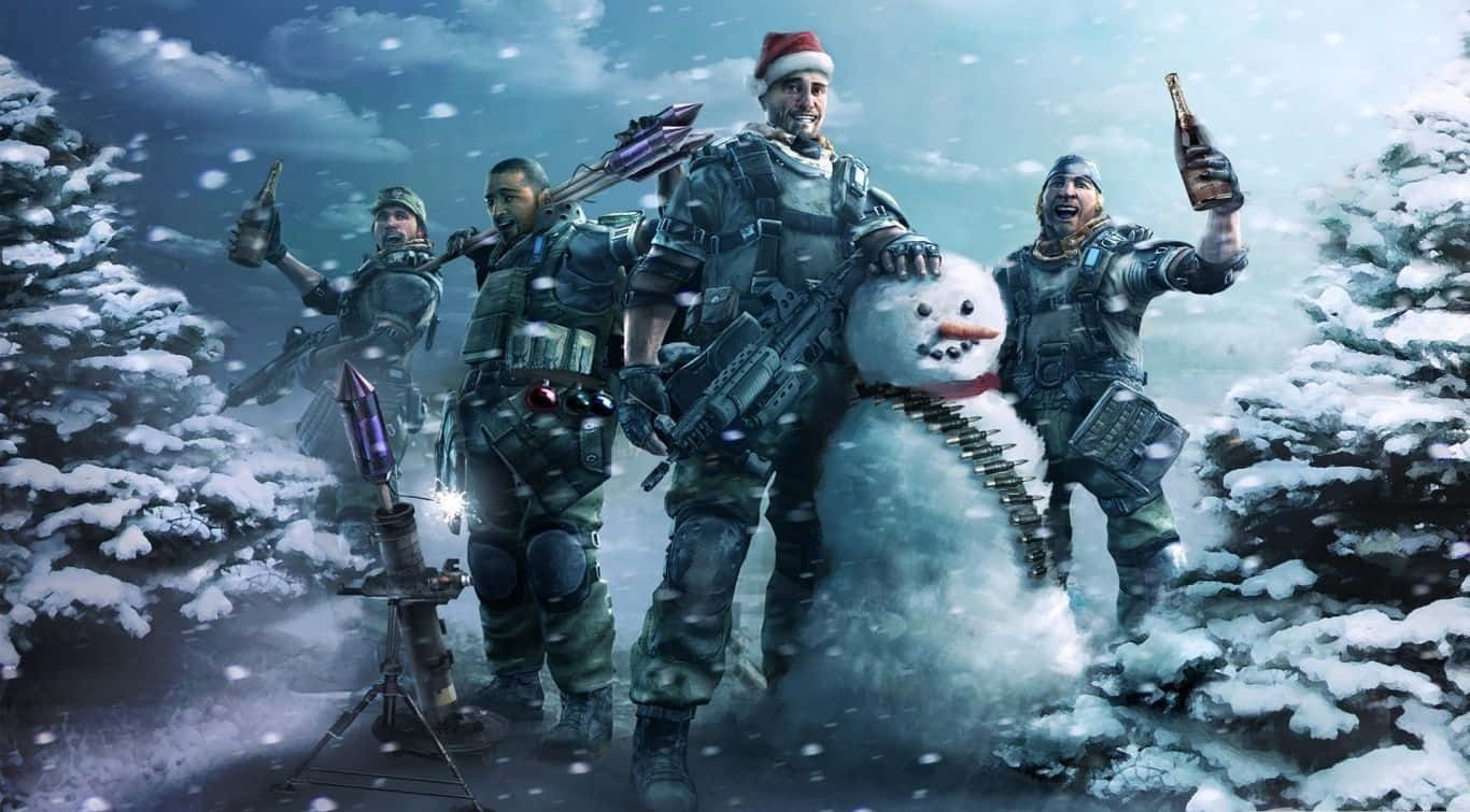 Download Exciting Winter Games in a Breathtaking Mountain Landscape Wallpaper