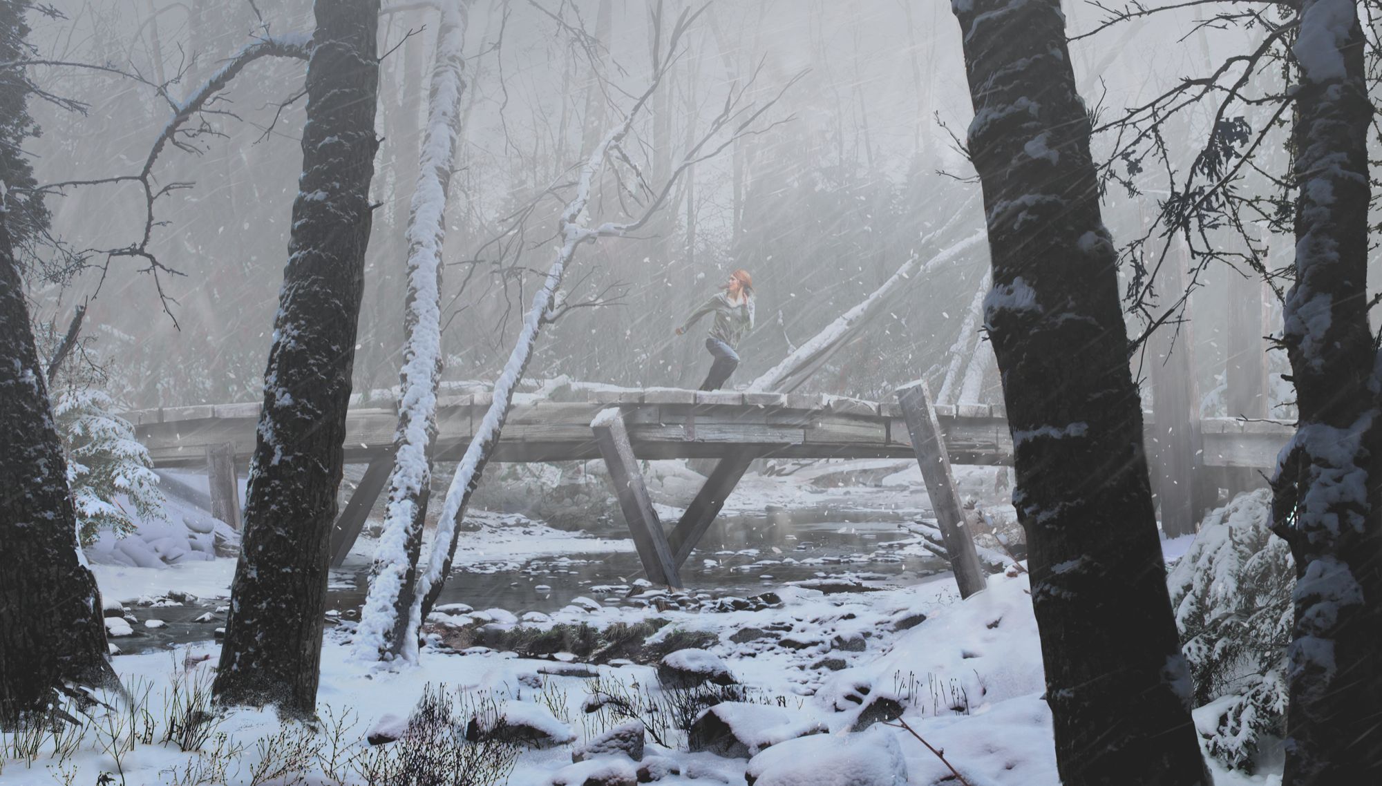 Phone wallpaper: Video Game, The Last Of Us, Snow, Tree, Winter 987563