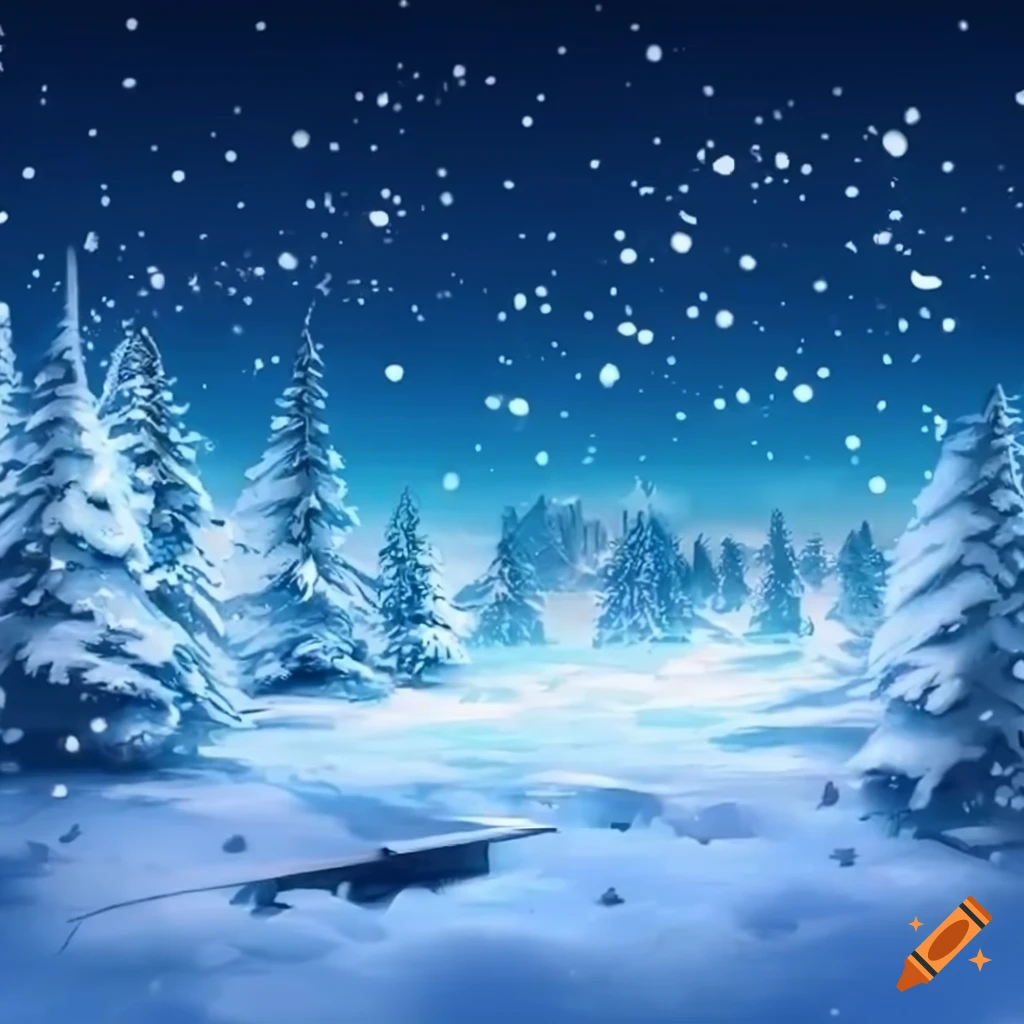 Winter Themed Video Game Background On Craiyon