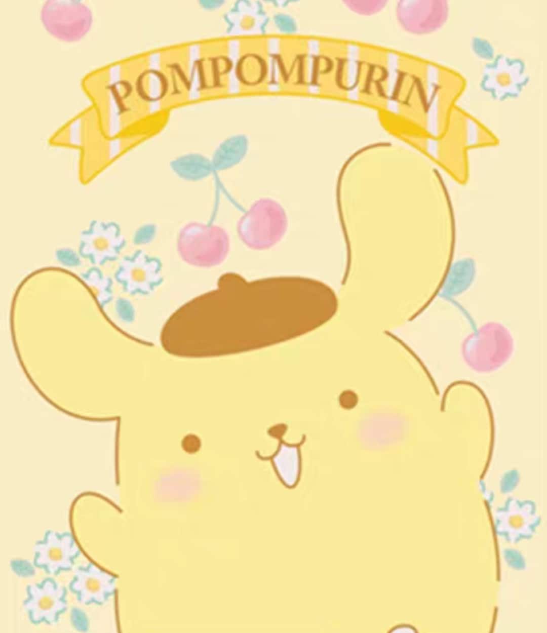 Cartoon Sanrio Pom Pom Purin Polyester Waterproof, Diy Sewing Fabric