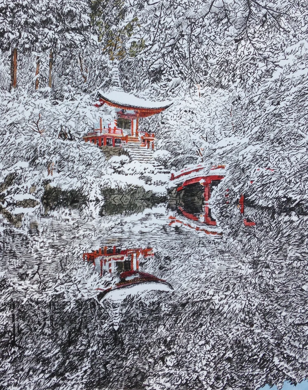 Daigo Ji Temple, Kyoto, In The Snow