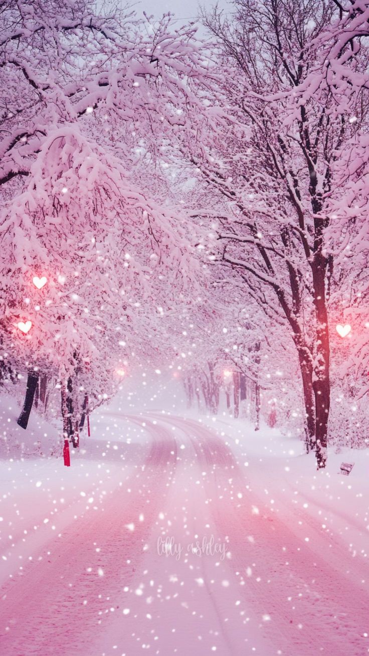 Cozy Pink Winterscapes