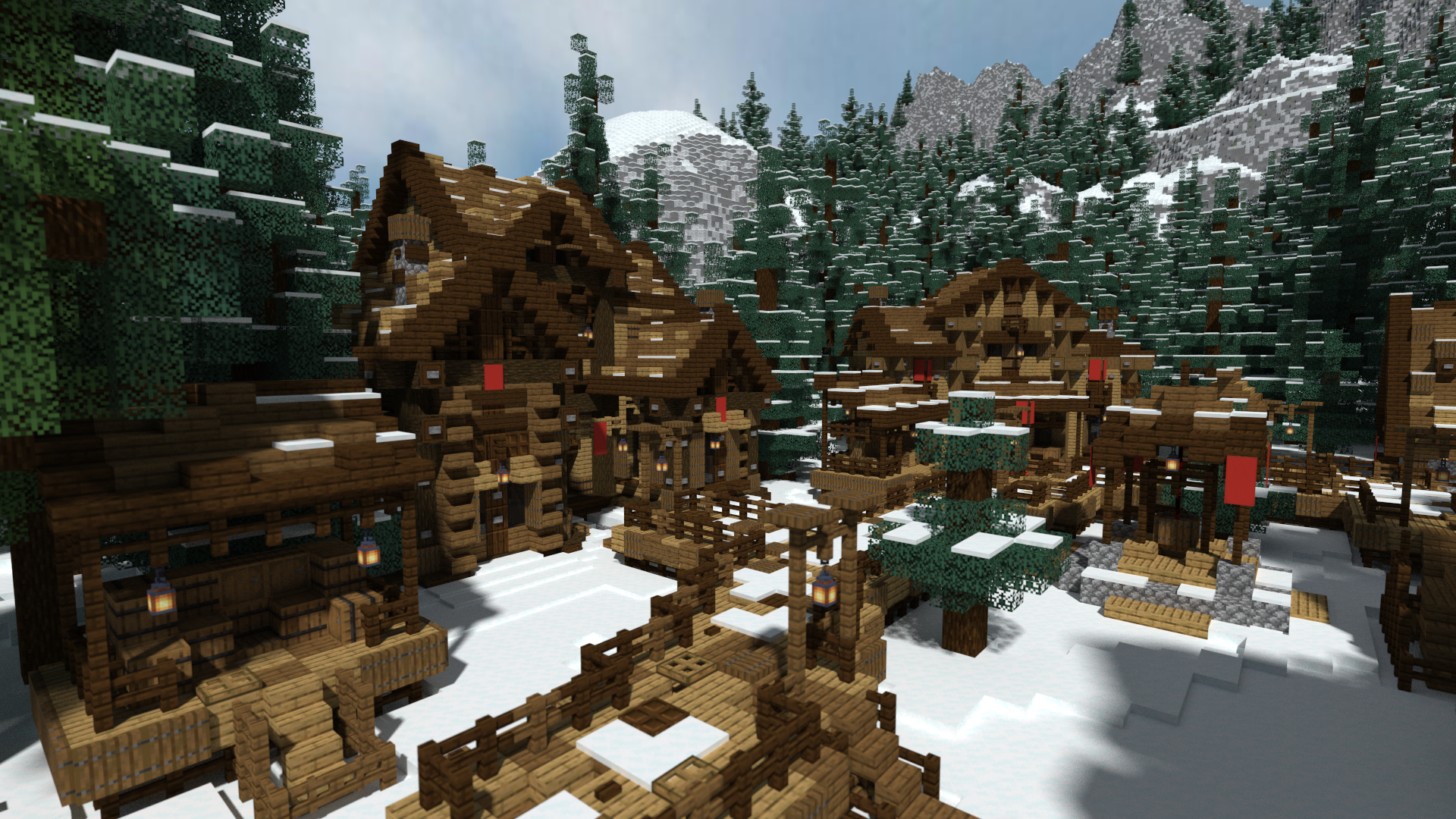 First half of the snowy village! The blizzard pics are kind of hard to see but are so cool in game. Let me know what you think!