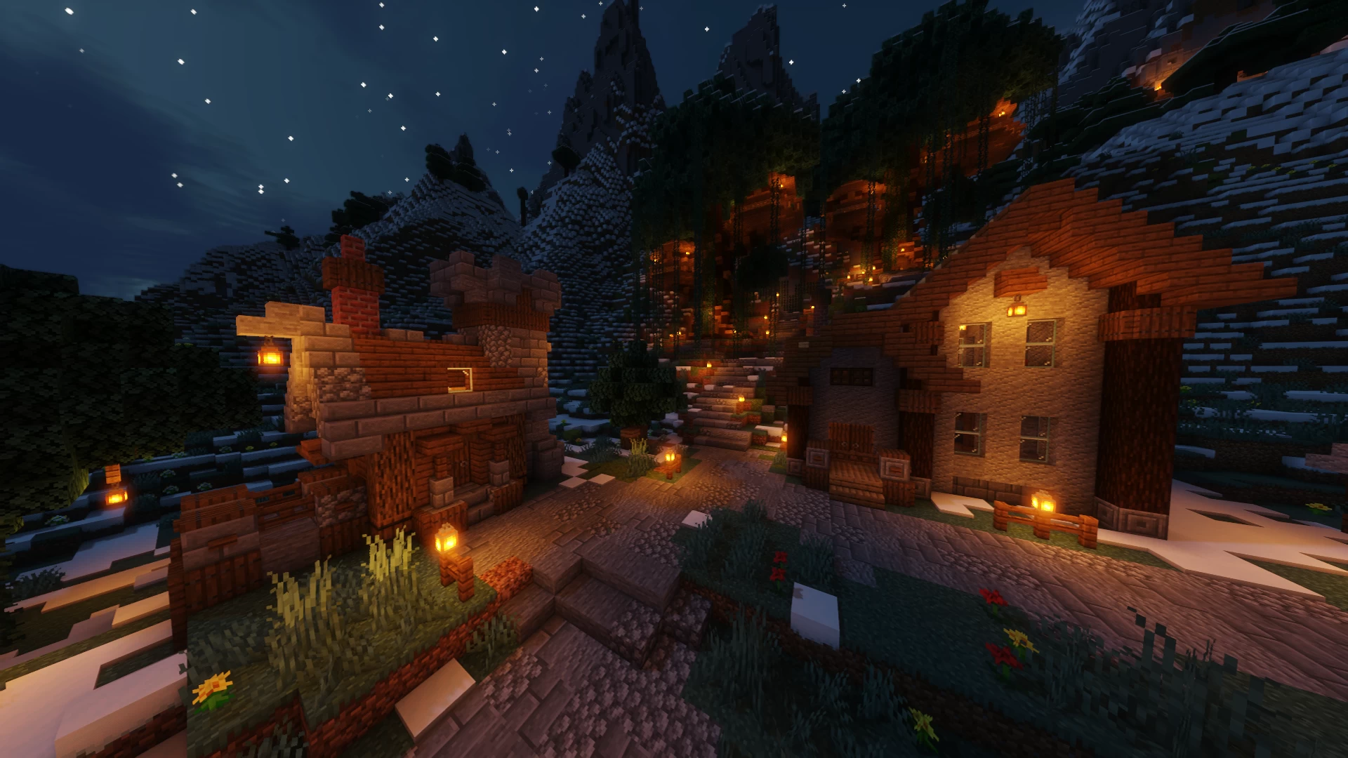 Snow Medieval Village Minecraft Map