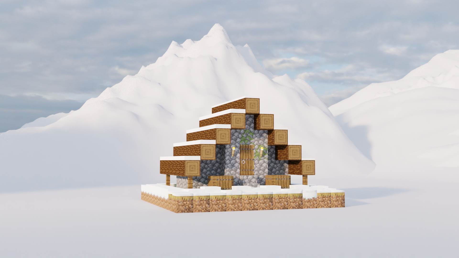 Blend Swap. Minecraft Snow house 2022