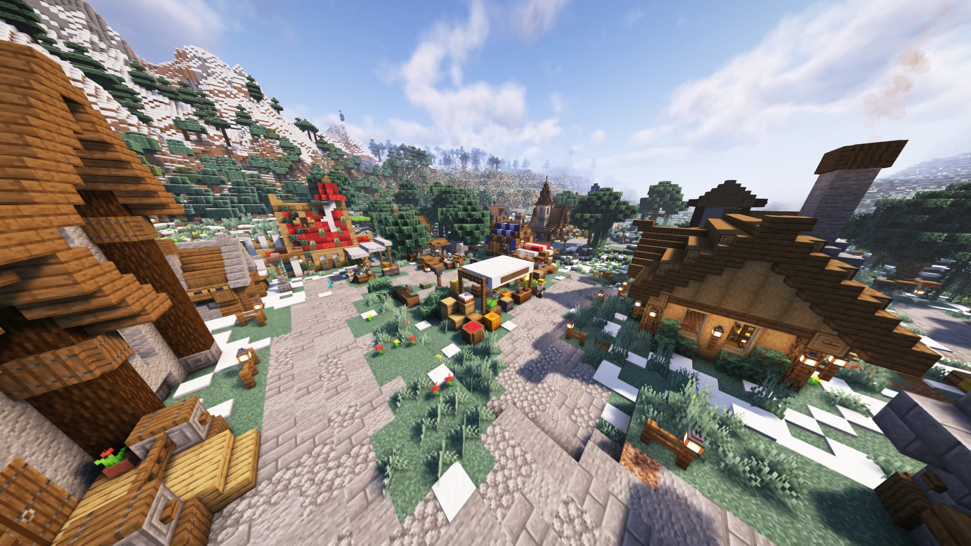 Snow Medieval Village Minecraft Map