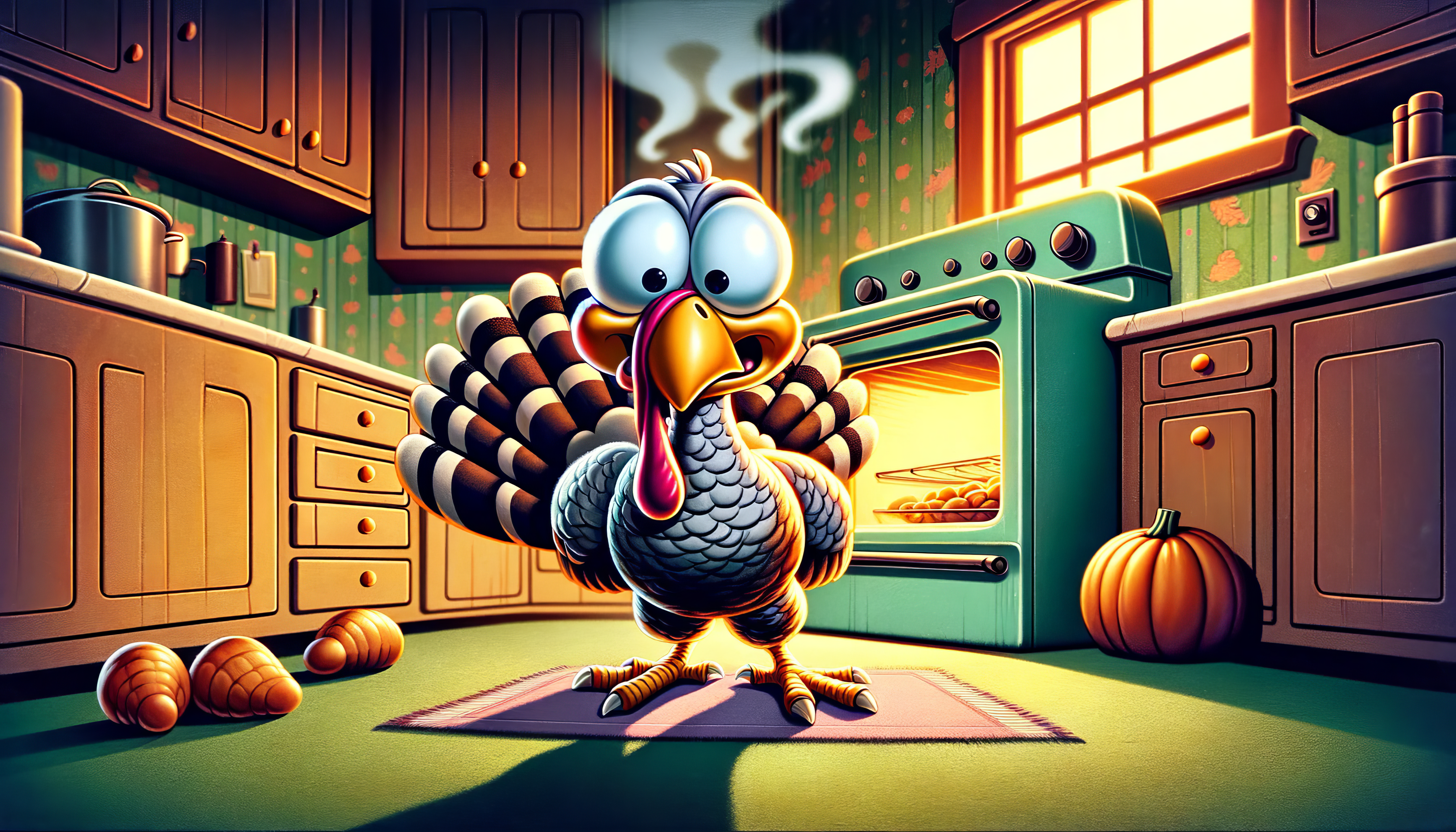 Thanksgiving Turkey Cartoon Wallpaper and Background