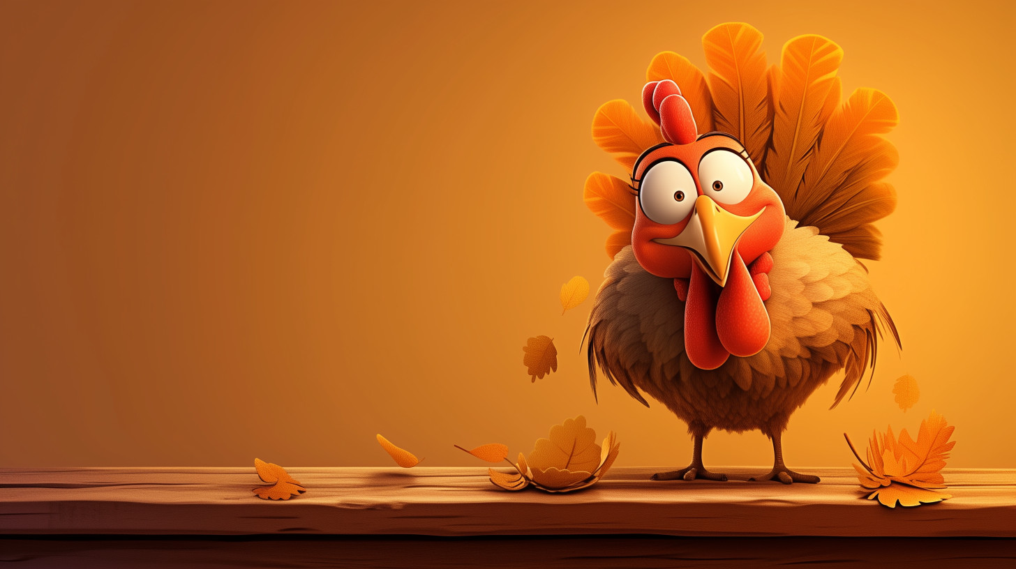Whimsical Thanksgiving Turkey PowerPoint Background