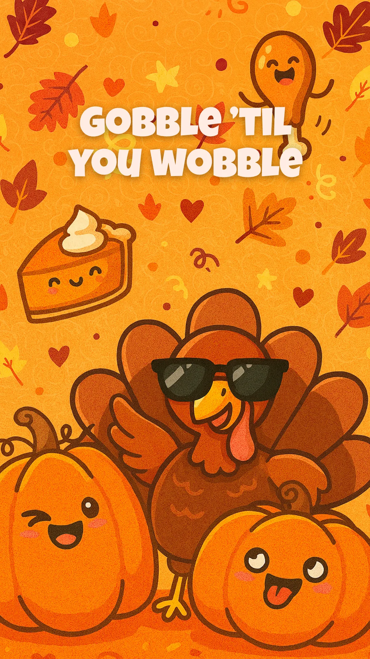 Free Funny Thanksgiving Mobile Wallpaper to Edit Online