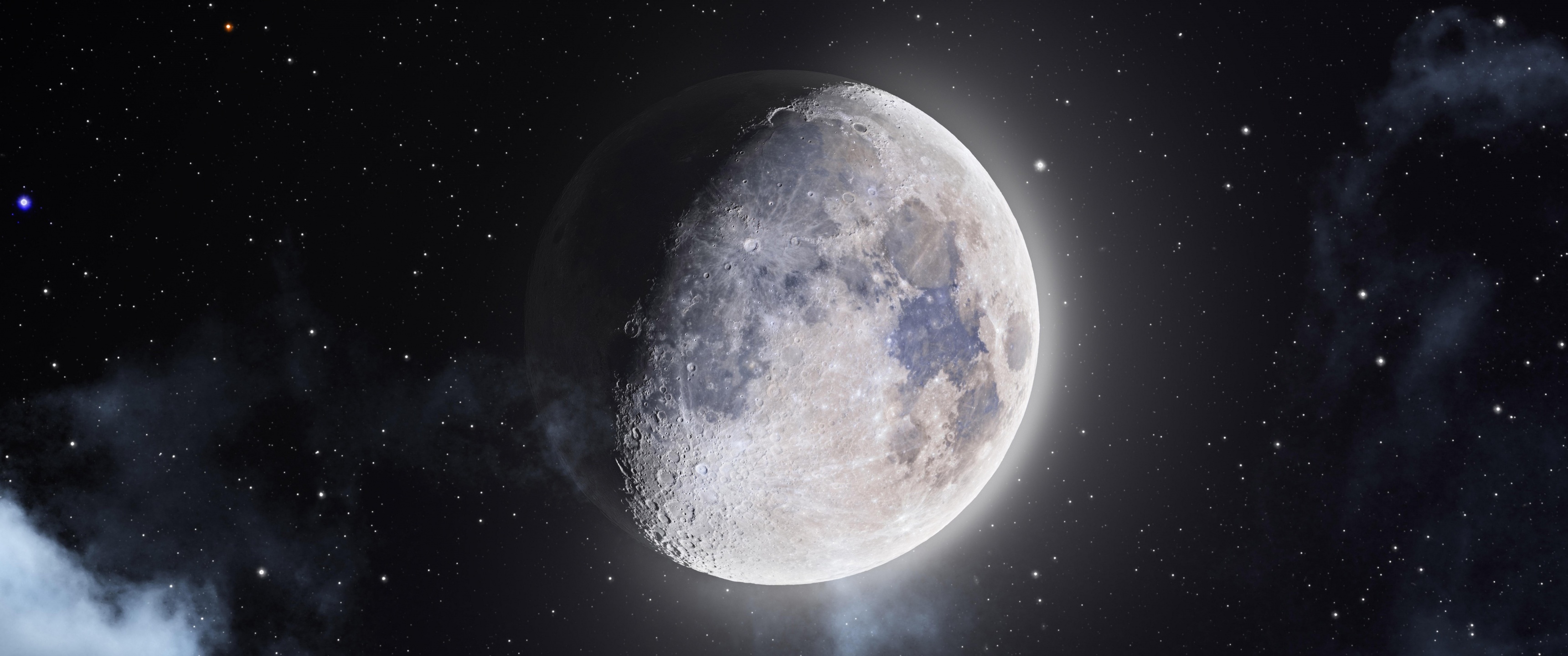 Super Moon Wallpaper 4K, 8K, Full moon, Stars, Cosmos
