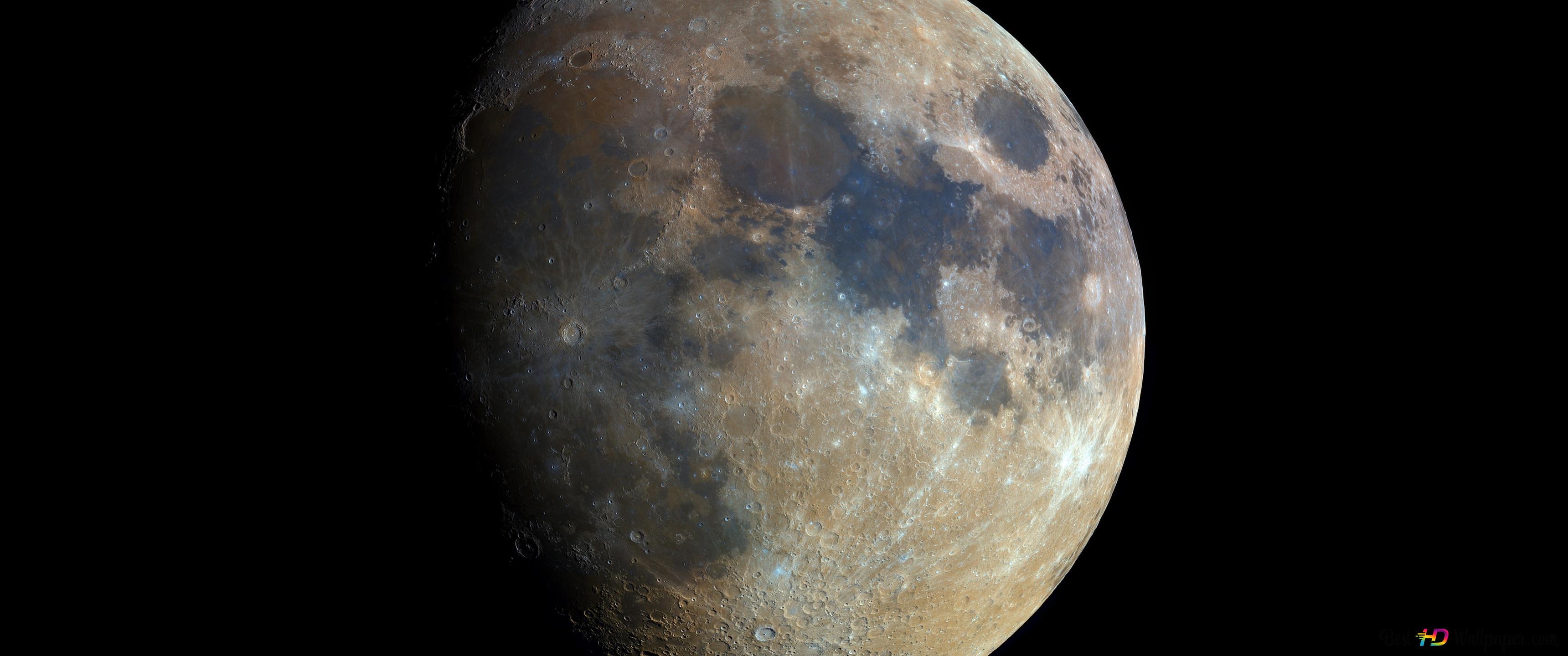 Moon in the space 4K wallpaper download