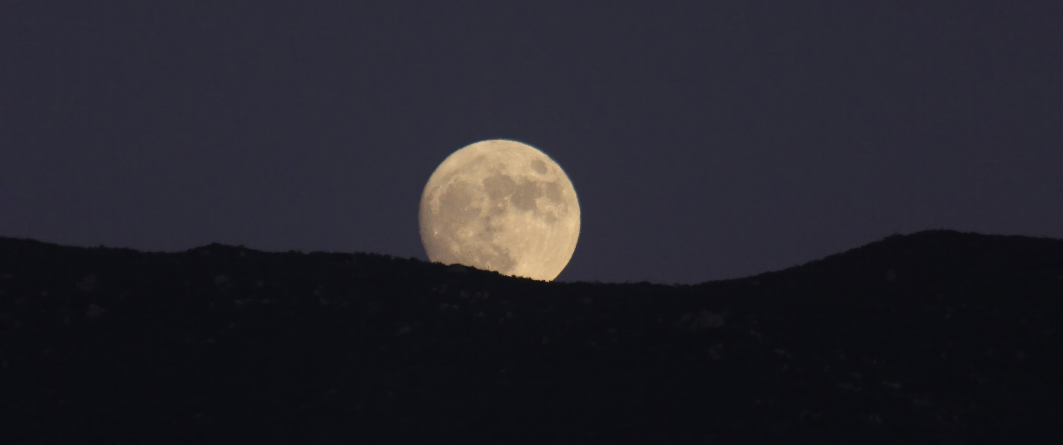 Moon Behind Mountains UltraWide Quad HD 1440P , HD 4k Wallpaper Image, Background, Photos and Picture