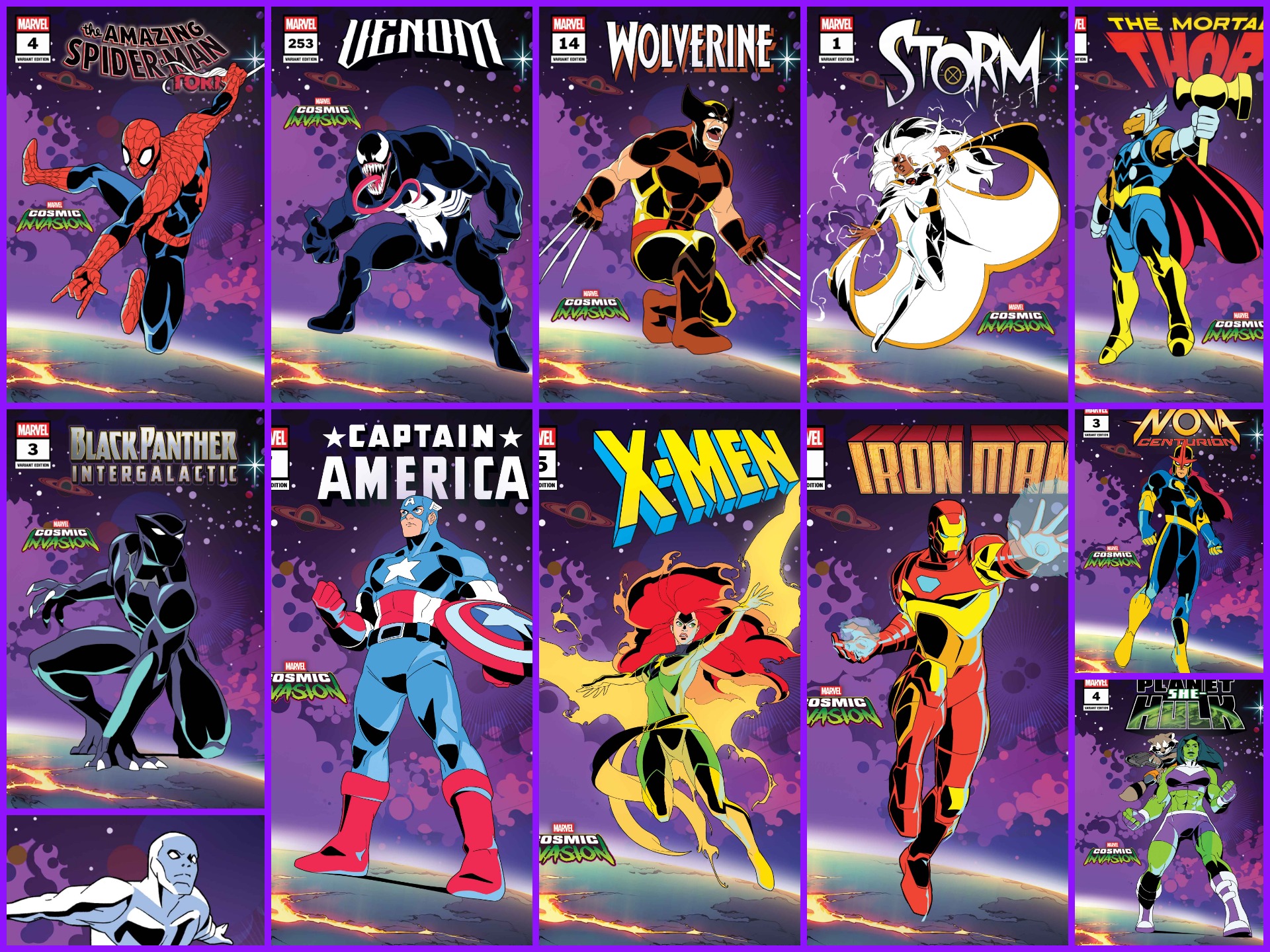 Marvel Unleashes 'Cosmic Invasion': 12 Retro Variant Covers And A Star Studded Arcade Brawler Incoming! • AIPT