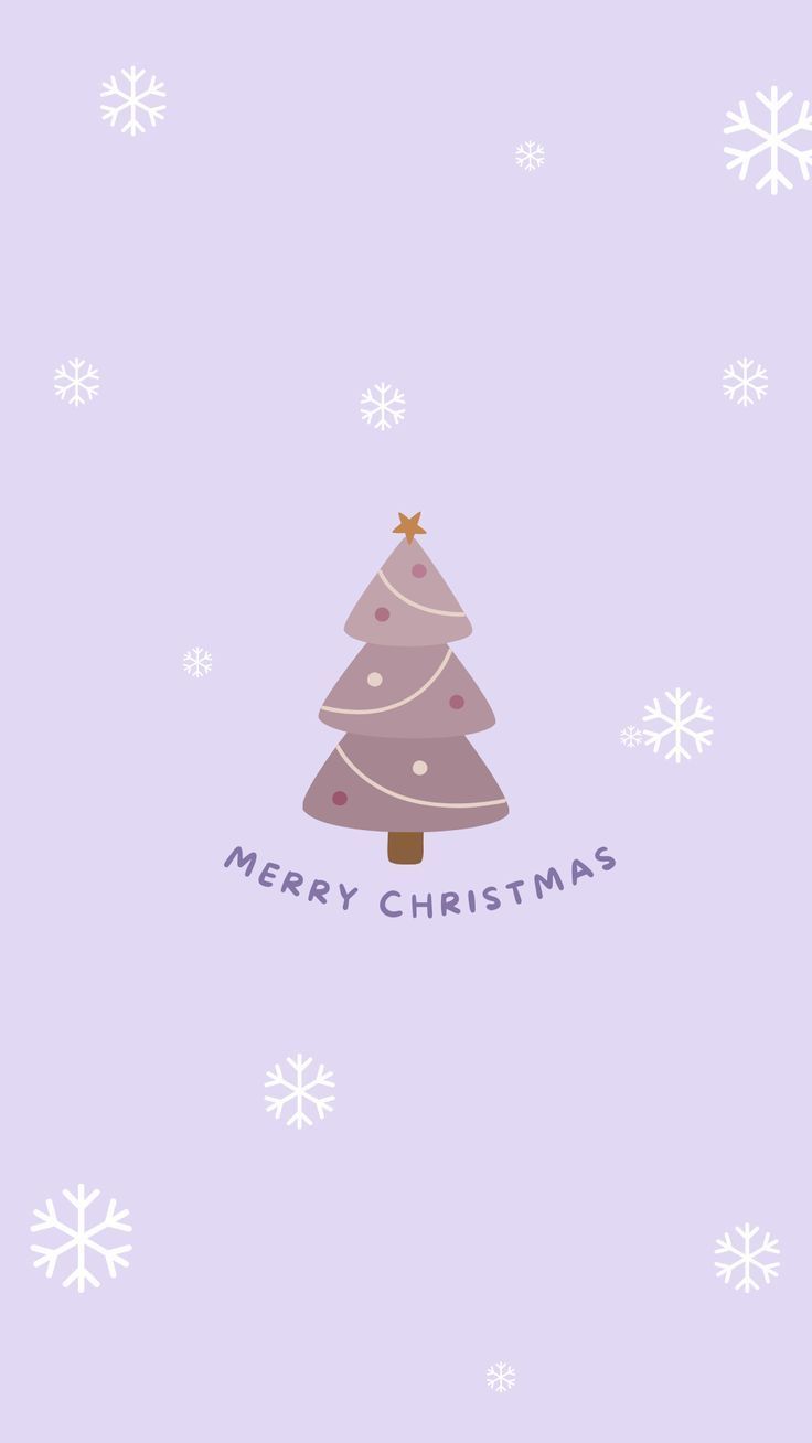 Cute Purple Christmas Wallpaper For Winter