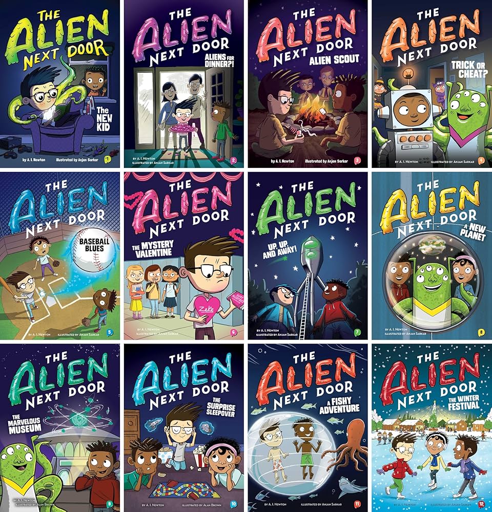 The Alien Next Door Complete Series (12 Books Set): 9781338807424: A.I. Newton: Books