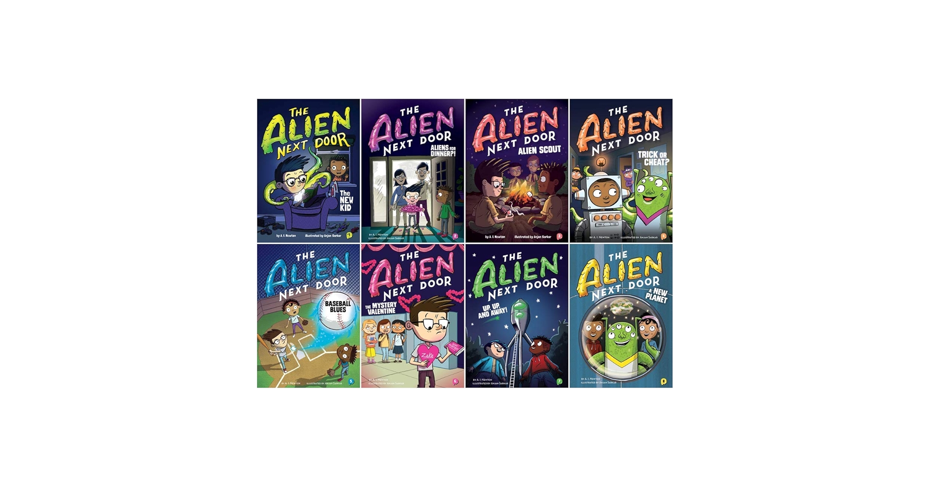 The Alien Next Door Series, 8 Book Set: A. I. Newton, Anjan Sarkar: Books