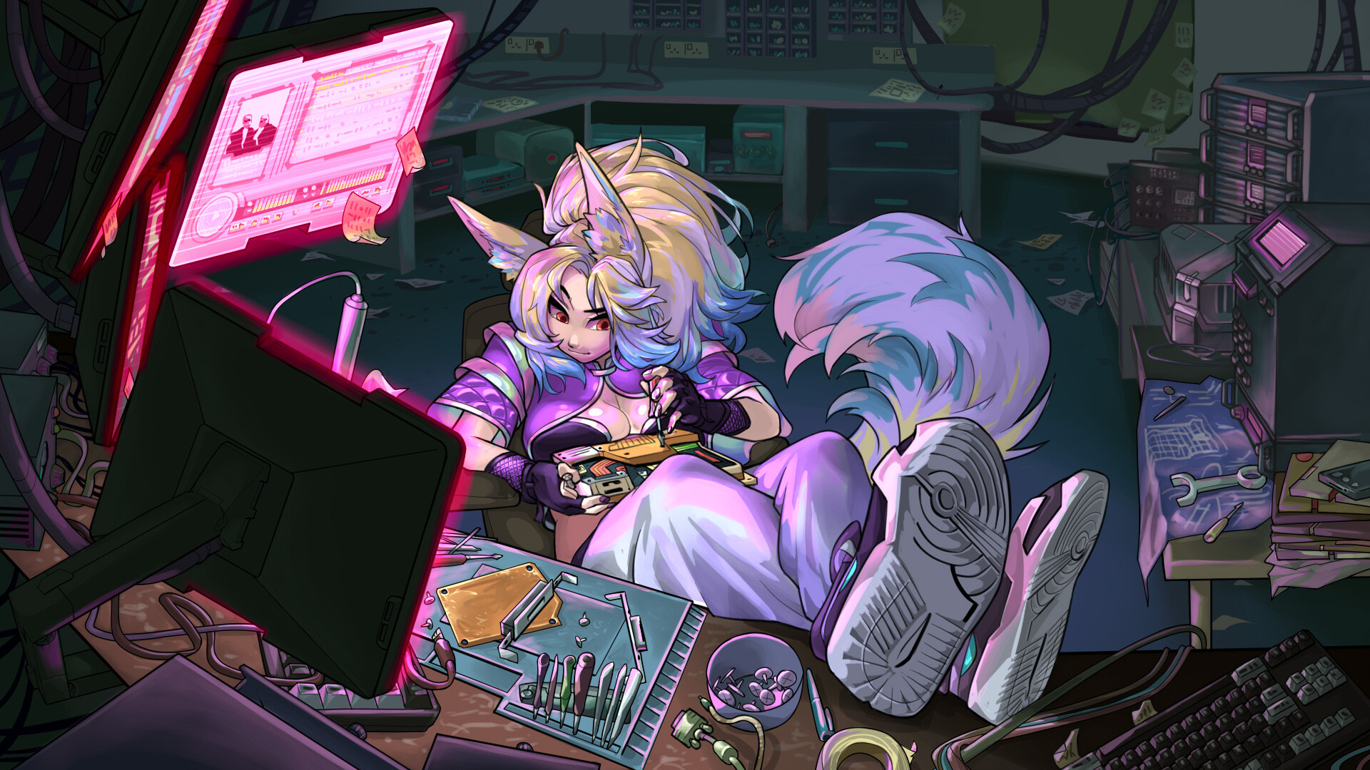 Cyberpunk tinkerer's cyberdeck commission