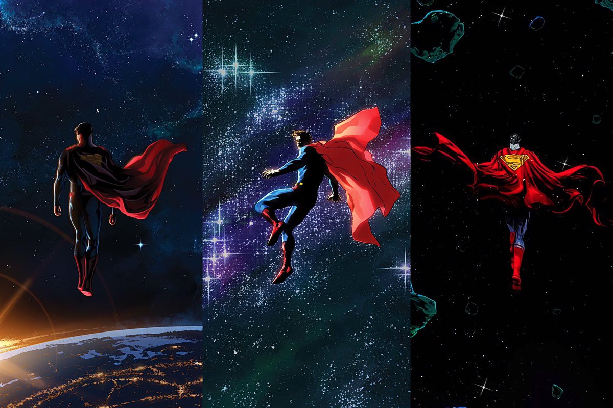 superman in space art. that's the tweet