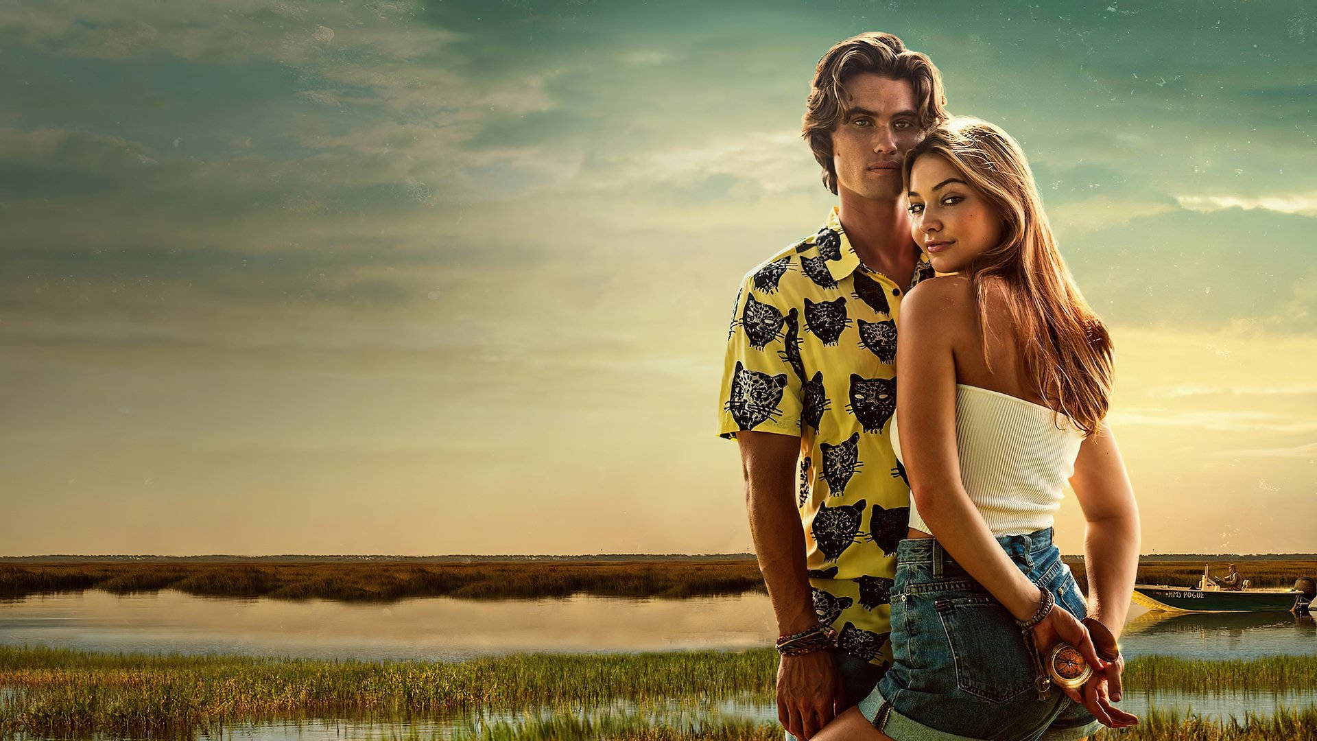 Download Outer Banks Sarah With John B Wallpaper