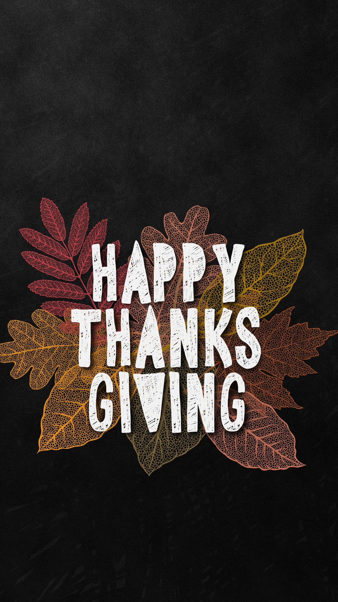 Download Black Background Thanksgiving Greeting iPhone Wallpaper