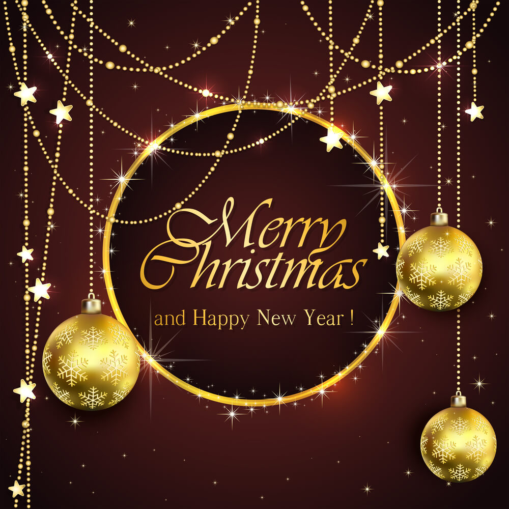 Merry Christmas and Happy New Year 2026 Greeting Card Image