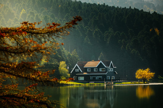 Fall Lake House Image