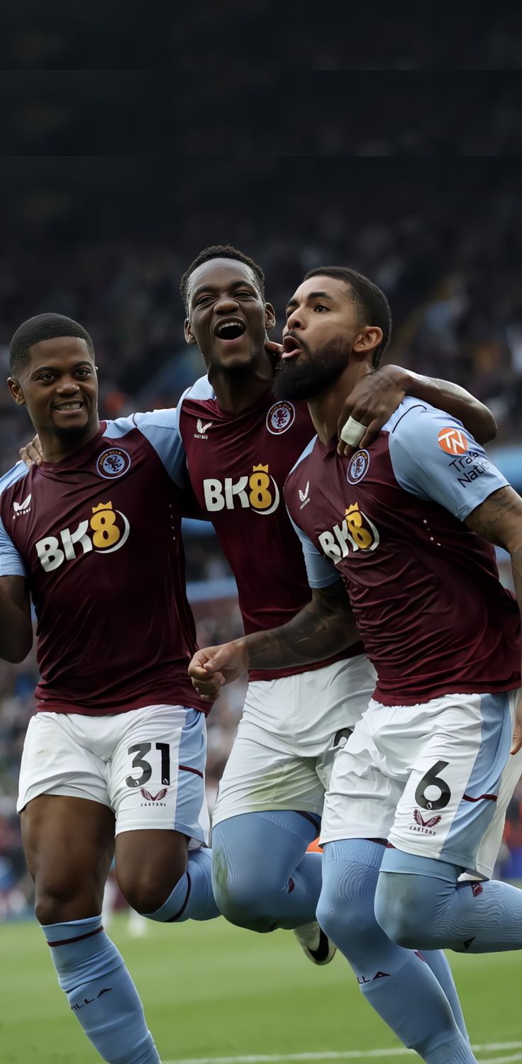 Leon Bailey Jhon Duran Douglas Luiz Aston Villa Football Club avfc wallpaper