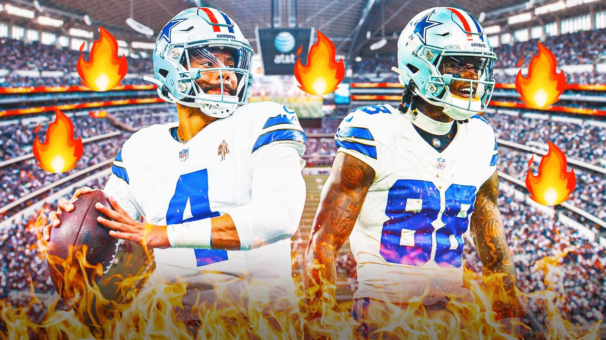 Cowboys QB Dak Prescott reacts to CeeDee Lamb's historic streak after win vs. Giants