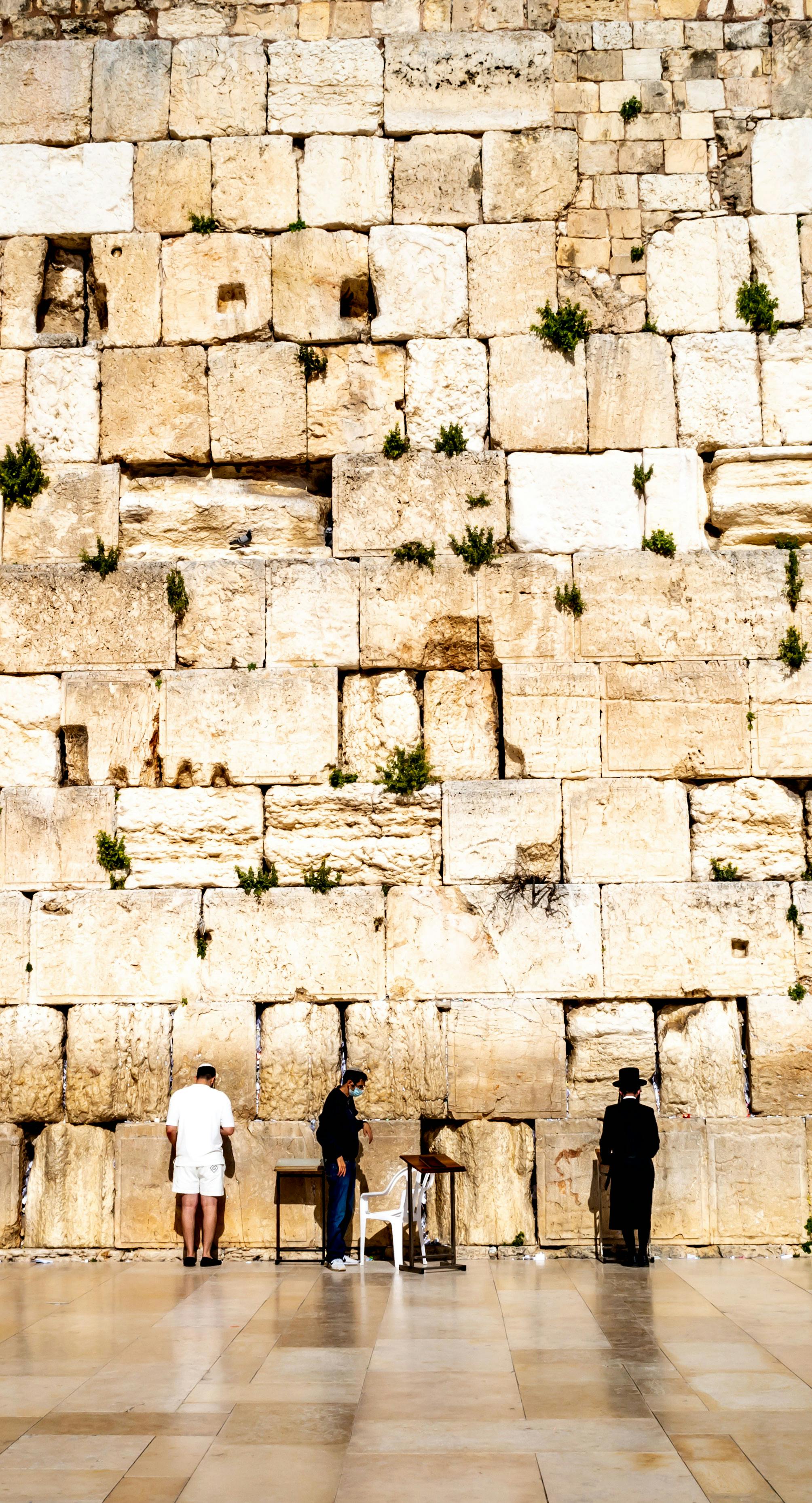 People praying at Wailing Wall · Free