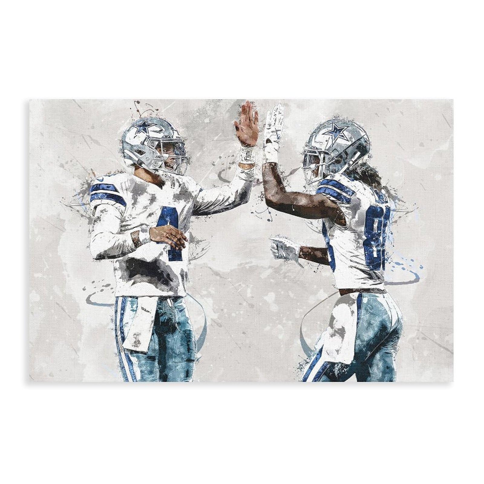 dalouh Dak Prescott, CeeDee Lamb Poster Football Canvas Poster Bedroom Decor Sports Landscape Office Room Decor Gifts Unframe:12x18inch(30x45cm): Posters & Prints