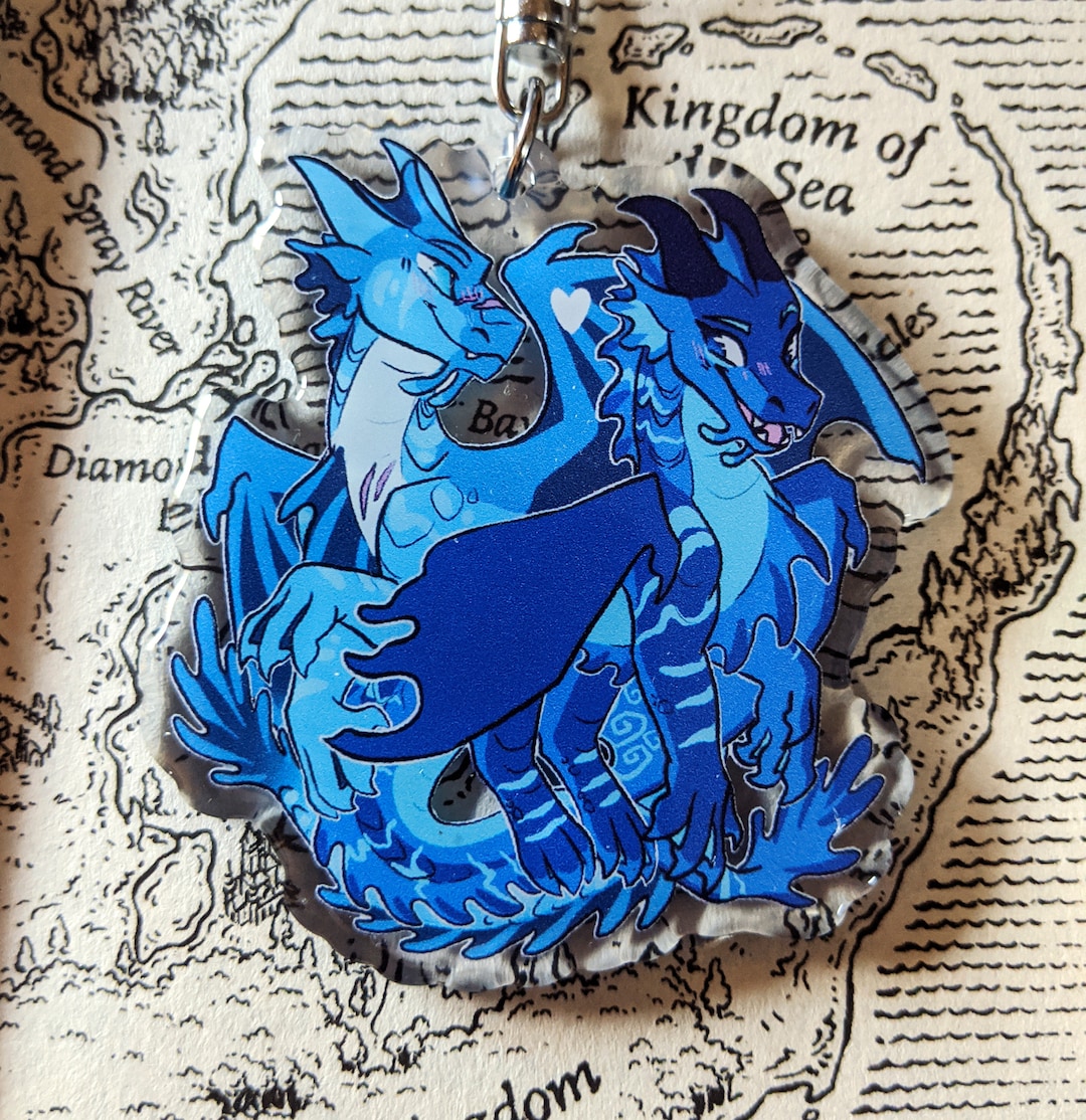 Tsunami and Riptide [ Wings of Fire WOF Acrylic Charm ]