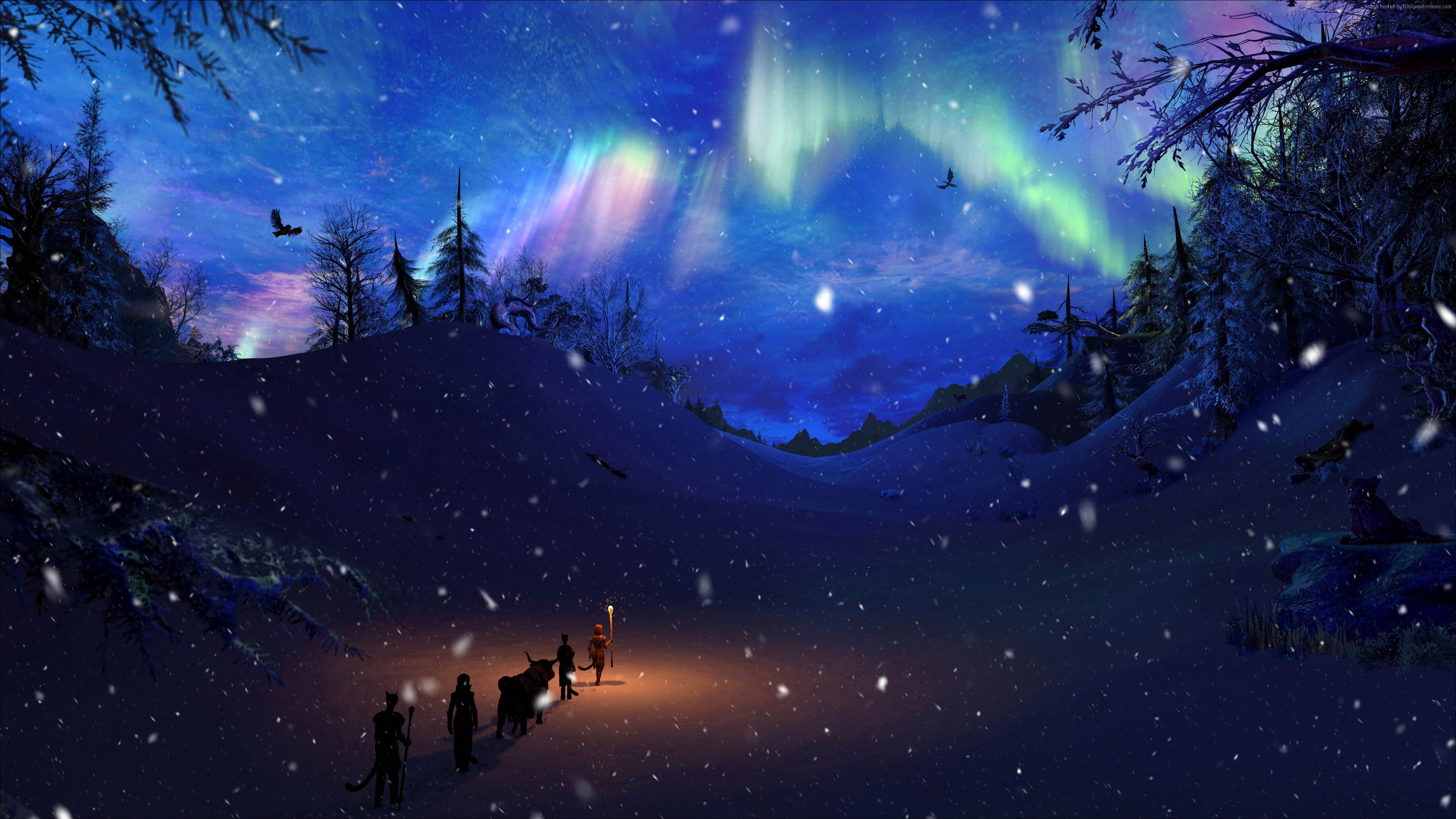 Skyrim Nights Wallpaper